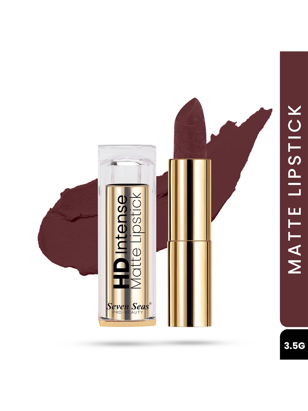 

Seven Seas HD Intense Matte Long Lasting Lipstick 3.5 g - NutMeg 622, Brown