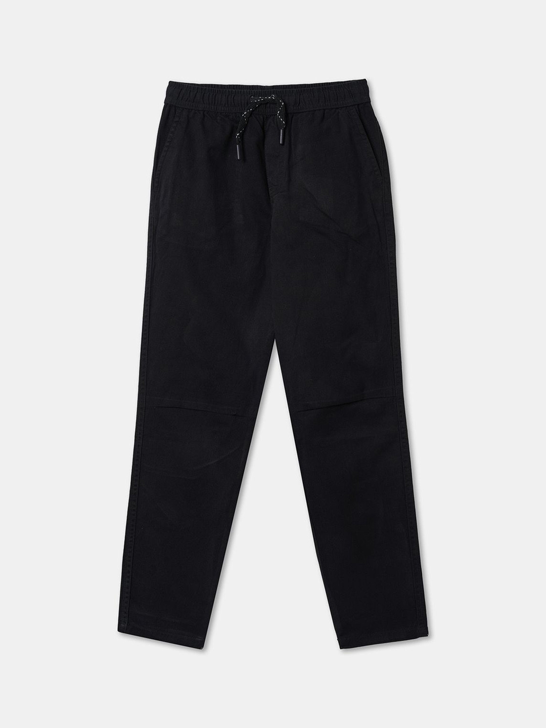 

R&B Boys Solid Regular Trousers, Black