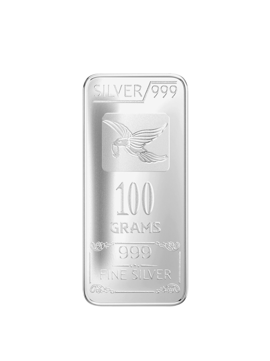 

Joyalukkas 999 Purity Rectangle Shaped Coin-100gm, Silver