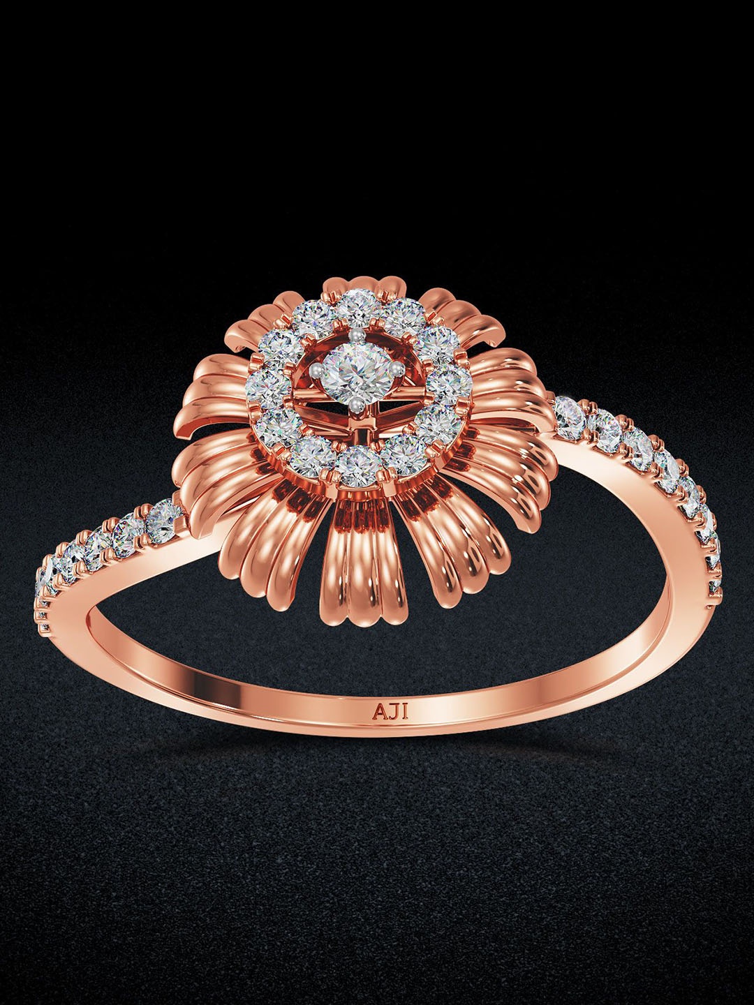 

Joyalukkas Women 18KT Finger Ring Diamond, Rose gold