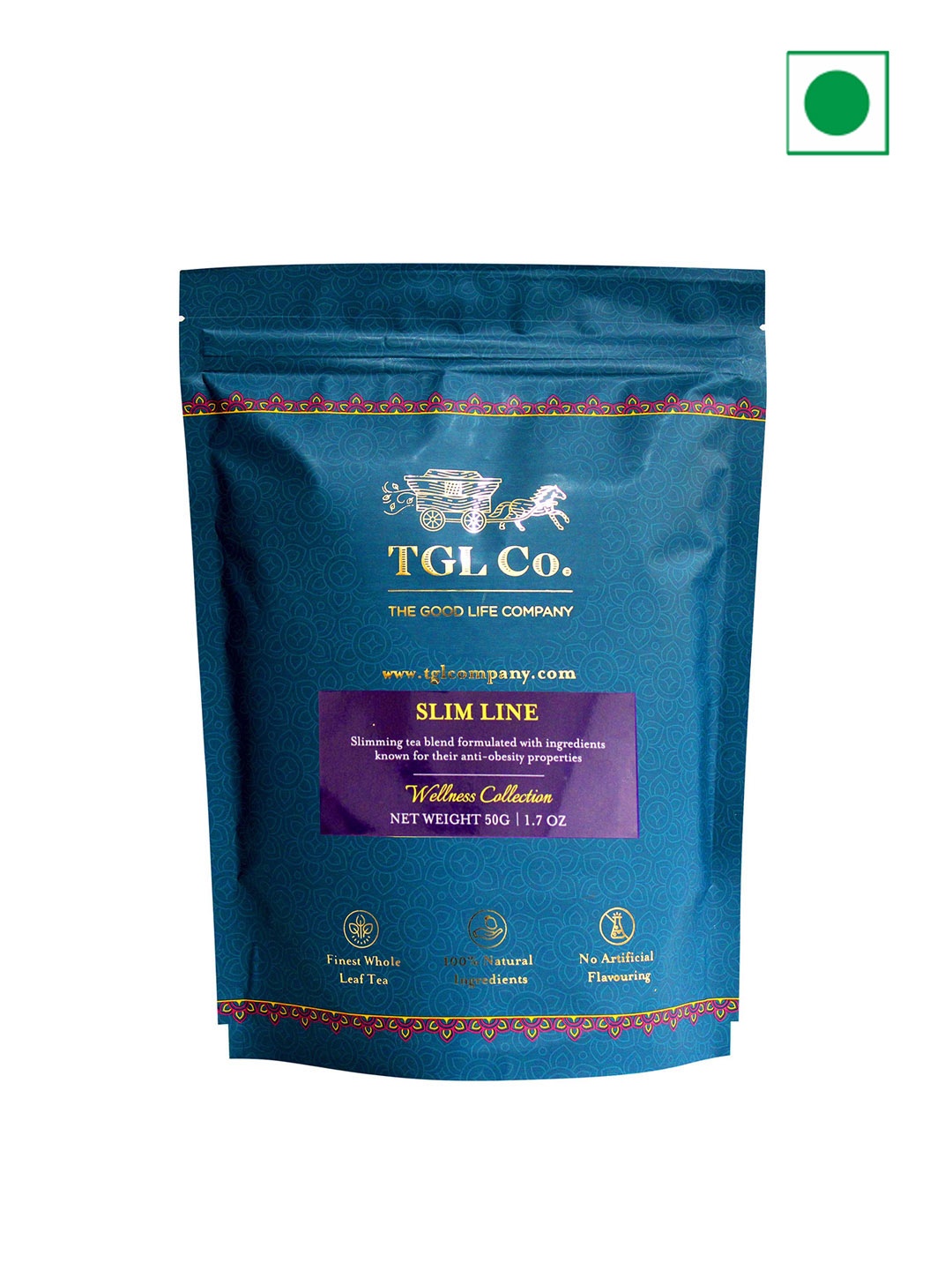 

TGL Co. Slim Line Tea Loose Leaf -50 Gm, Blue