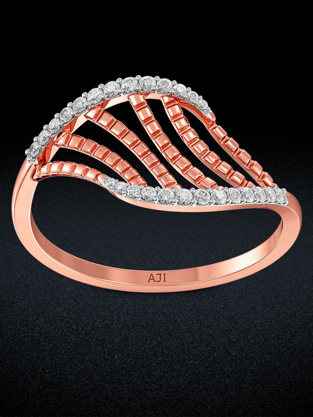 

Joyalukkas 18KT Diamond Finger Ring, Rose gold