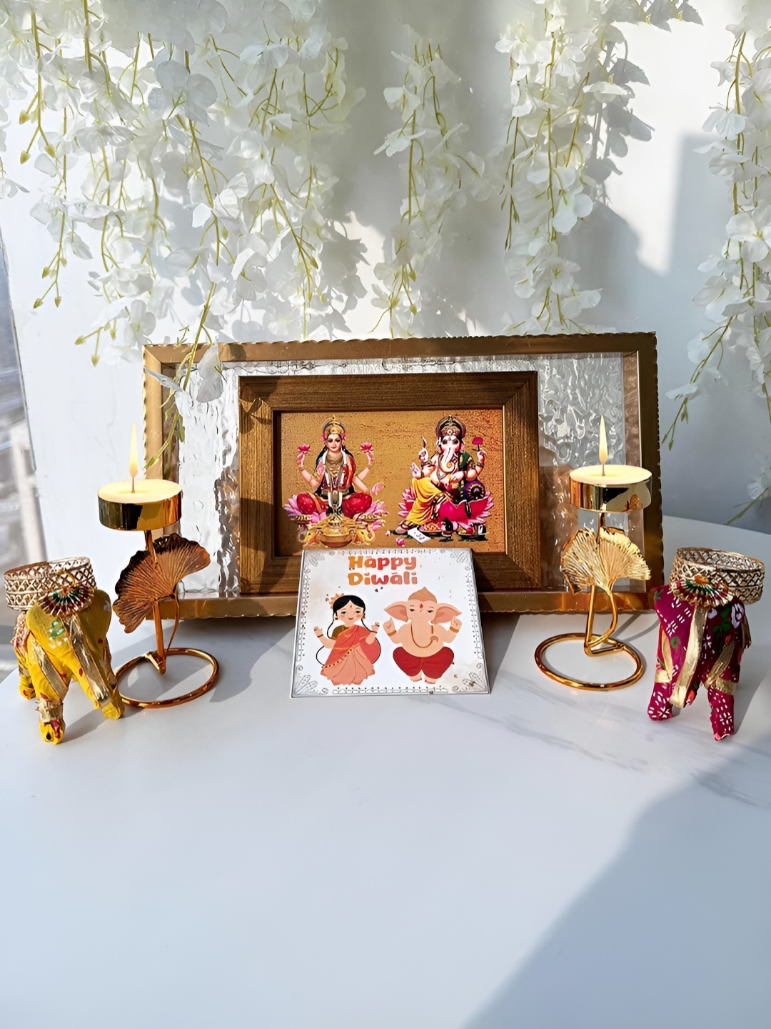

Art Street Gold Toned Diwali Gift Hamper Set of 7 Home Gift Sets