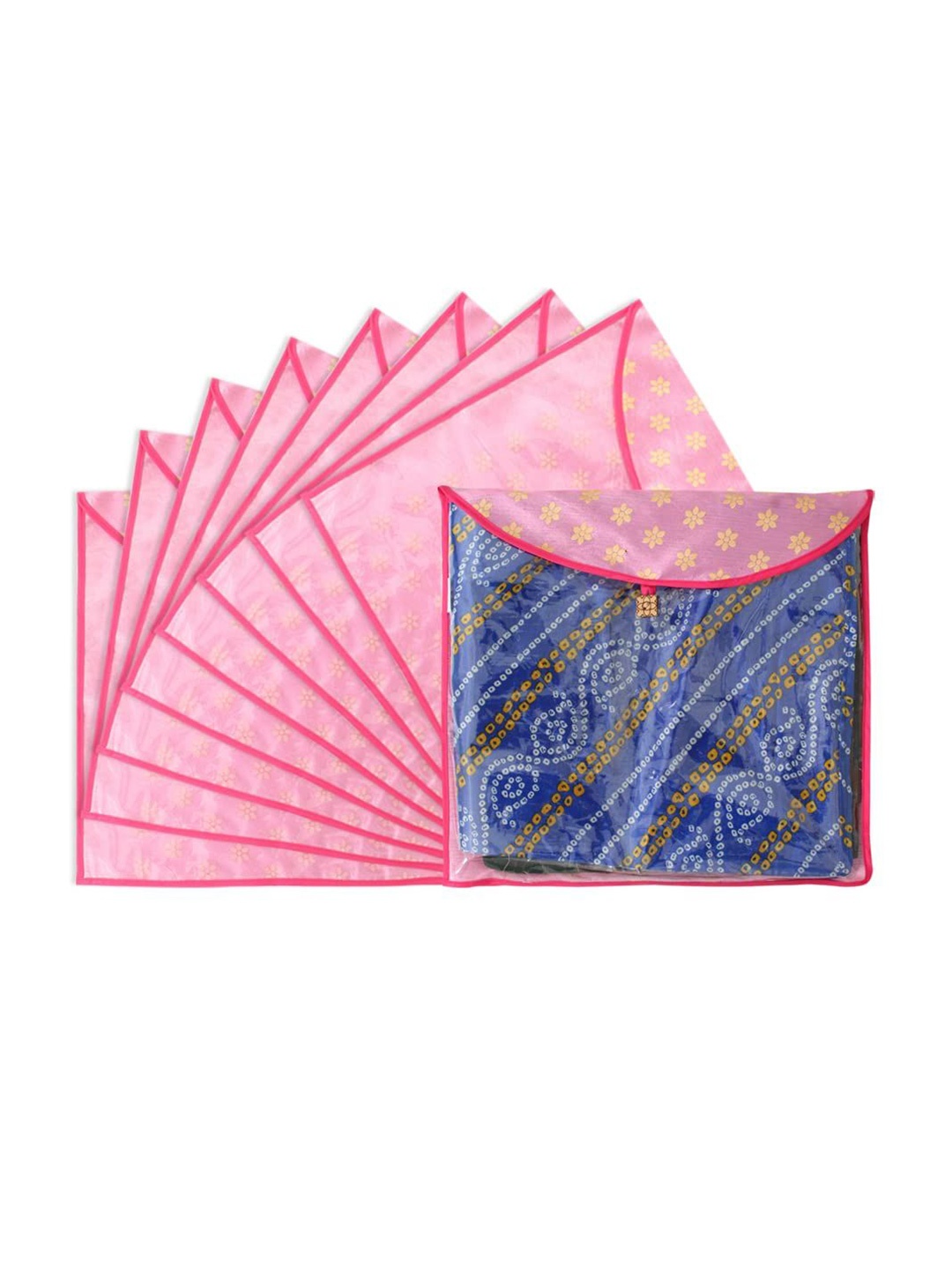 

prettykrafts Pink 9 Pieces Reusable Multi-Utility Organisers