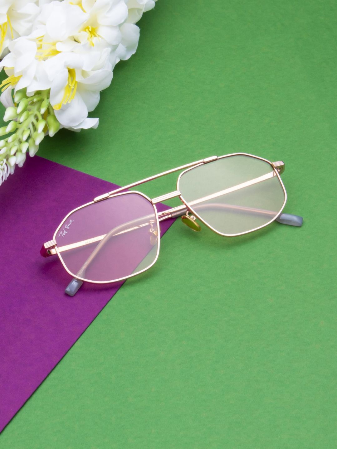 

Ted Smith Unisex UV Protected Lens Sunglasses STEPPER_C3-ROSE GOLD