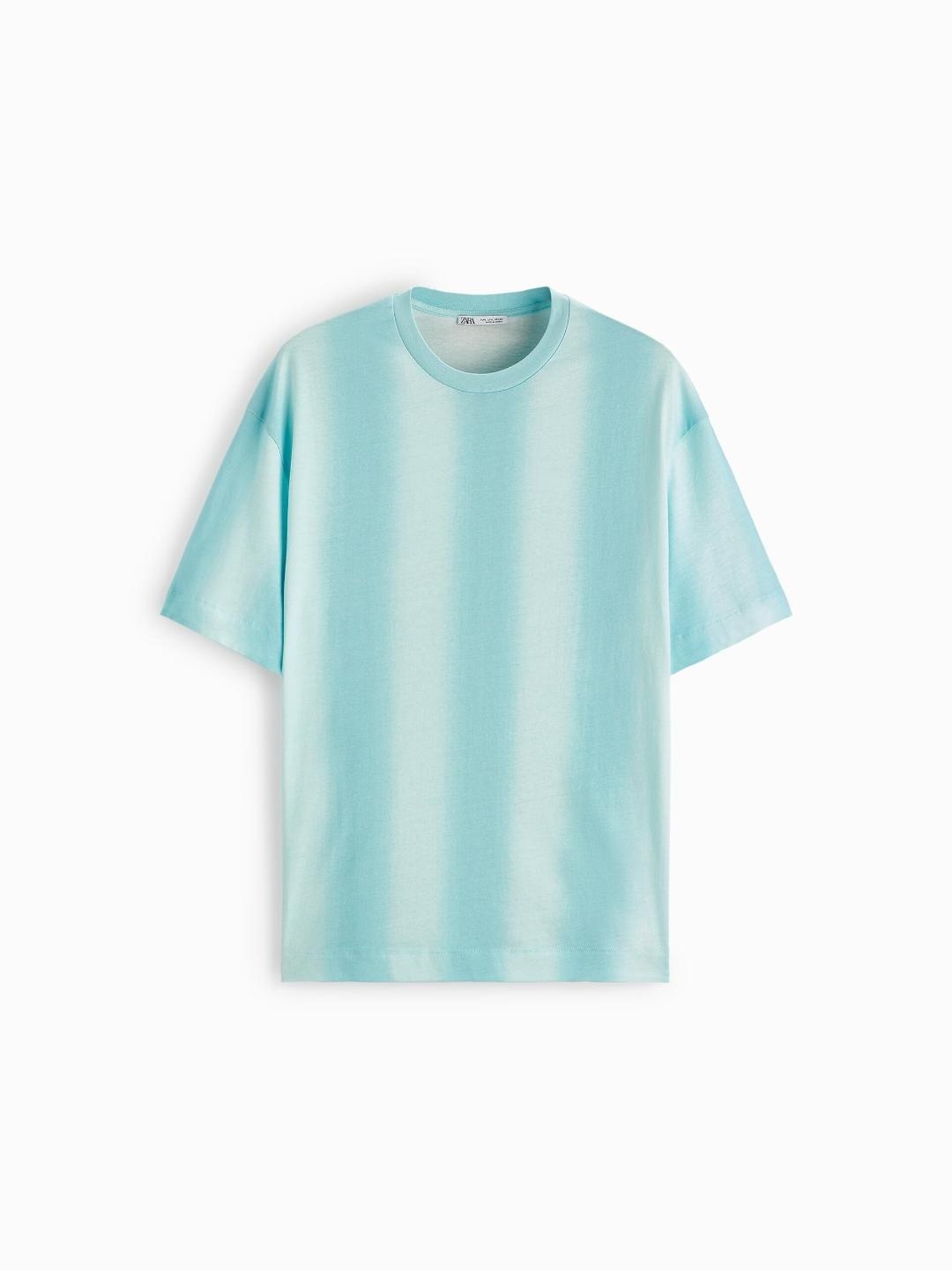 

ZARA Men Turquoise Blue Tshirts