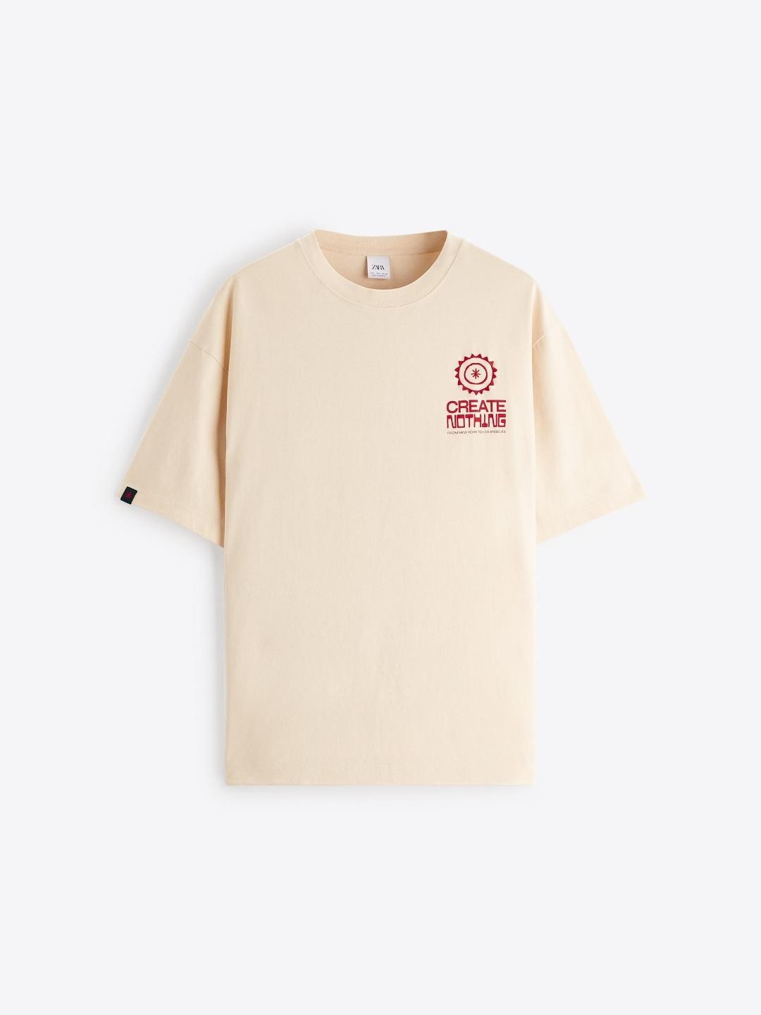 

ZARA Men Beige Tshirts