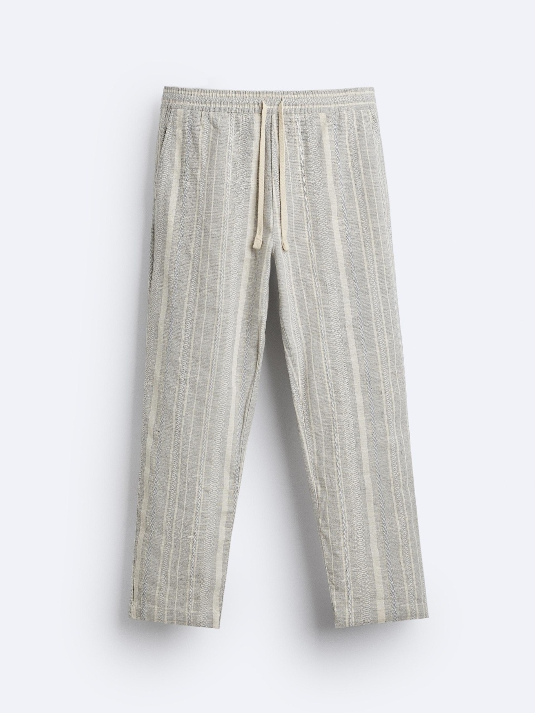 

ZARA Men Grey Trousers