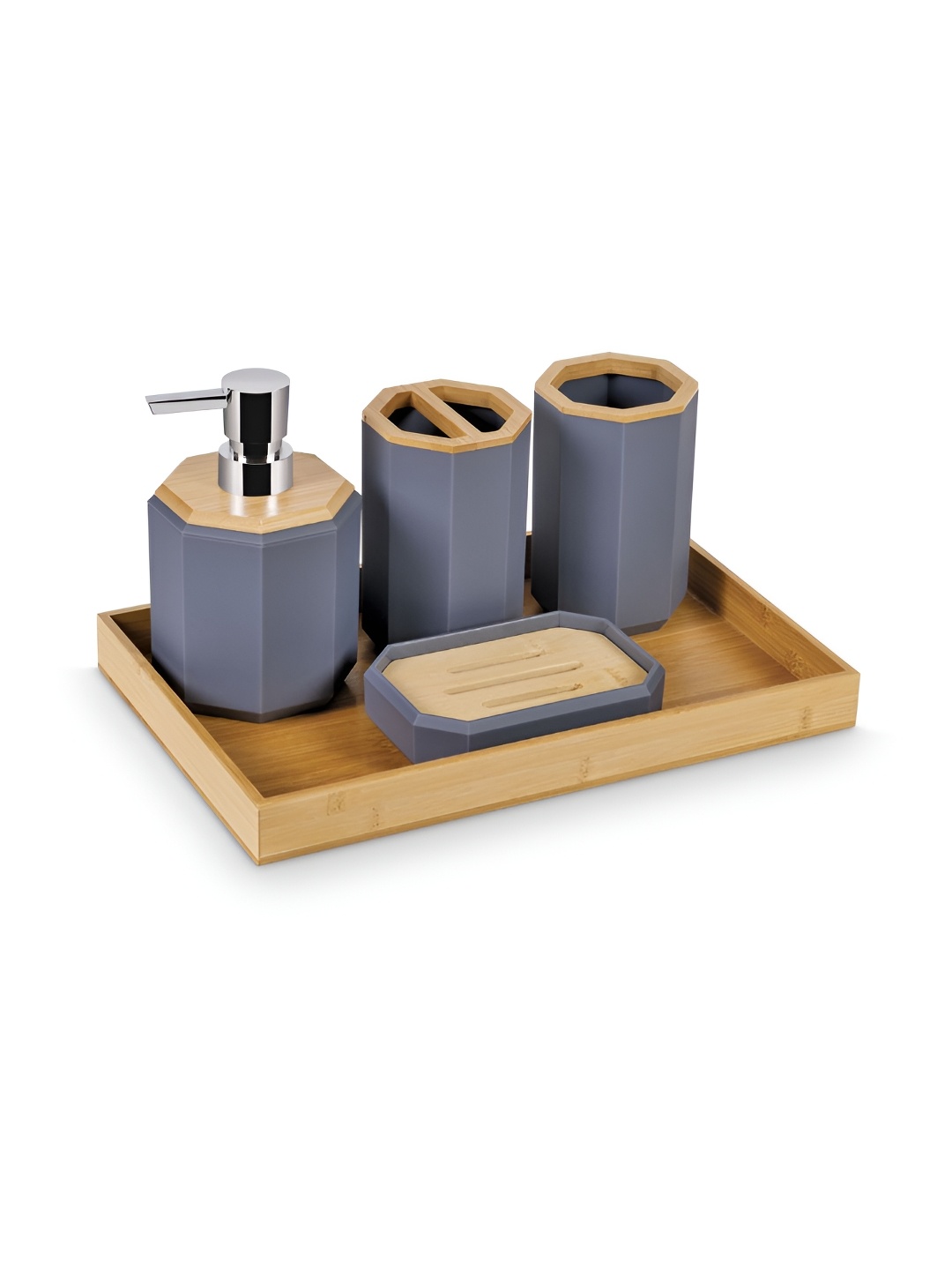

Freelance Cream-Coloured 5 Pieces Contemporary Bath Accessories Set