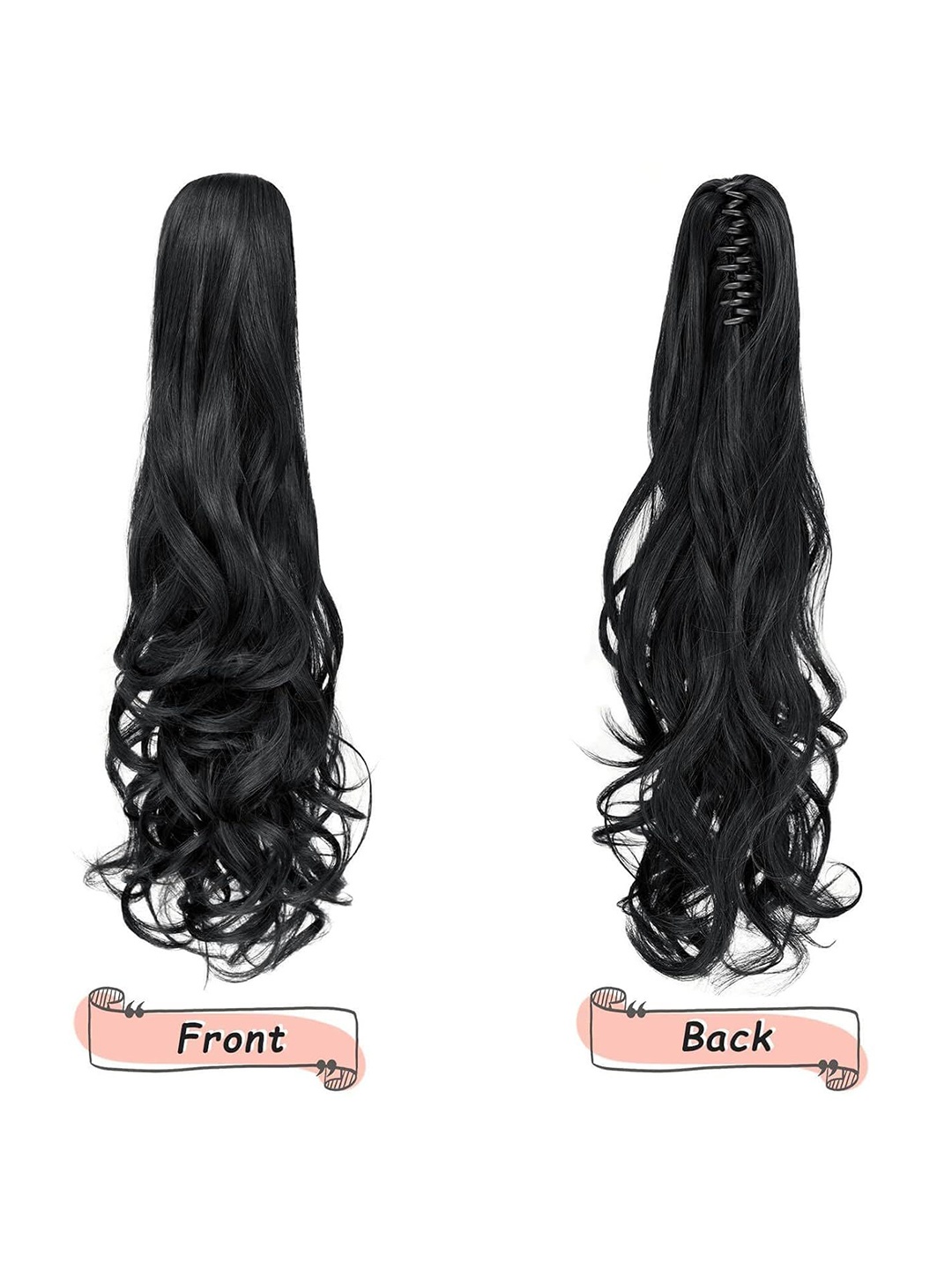 

D-Divine Clip-In Ponytail Wavy Hair Extension - Black - 22 Inch