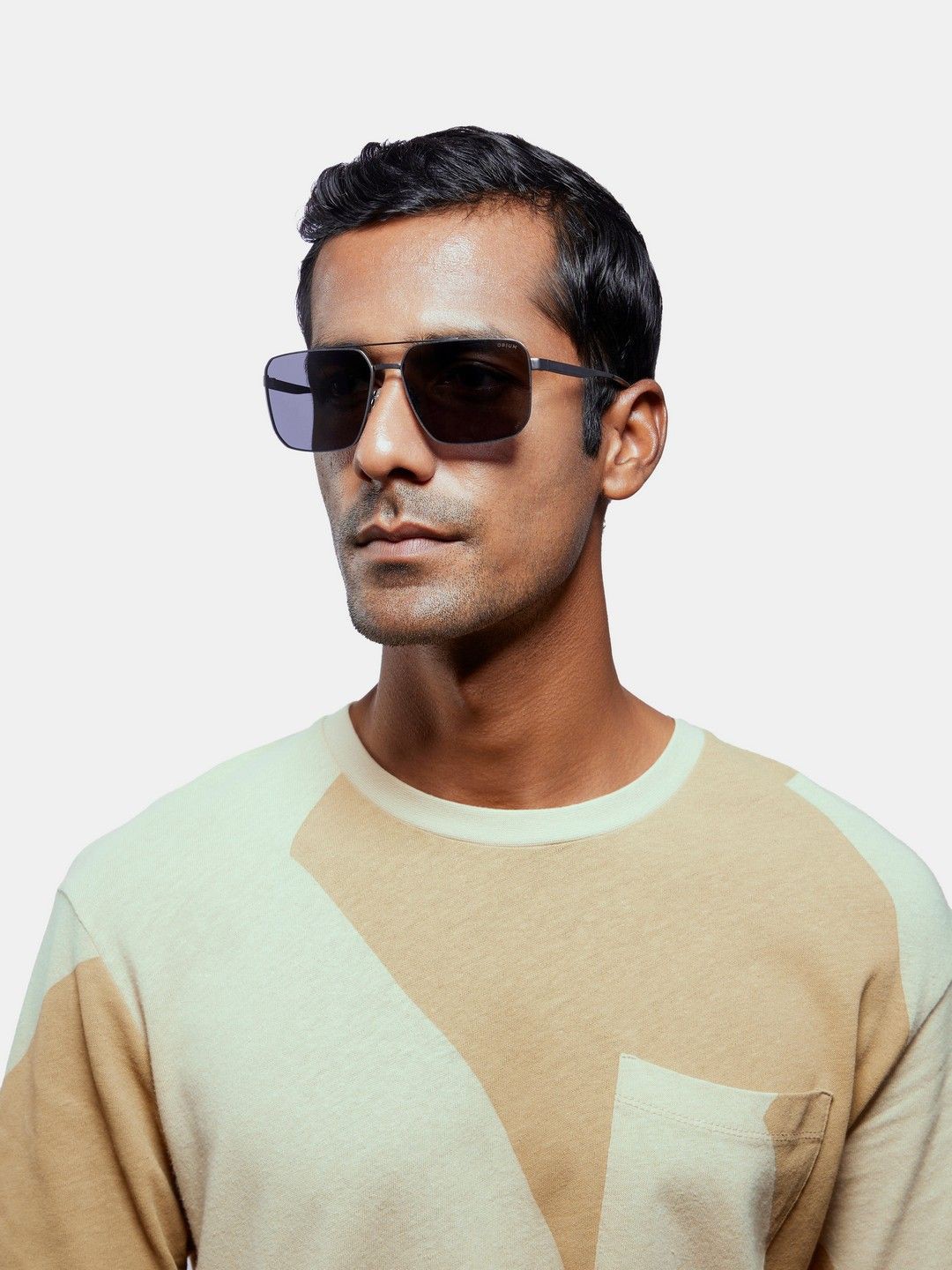 

OPIUM Men Square Sunglasses with UV Protected Lens OP-10212-C04-60, Metallic