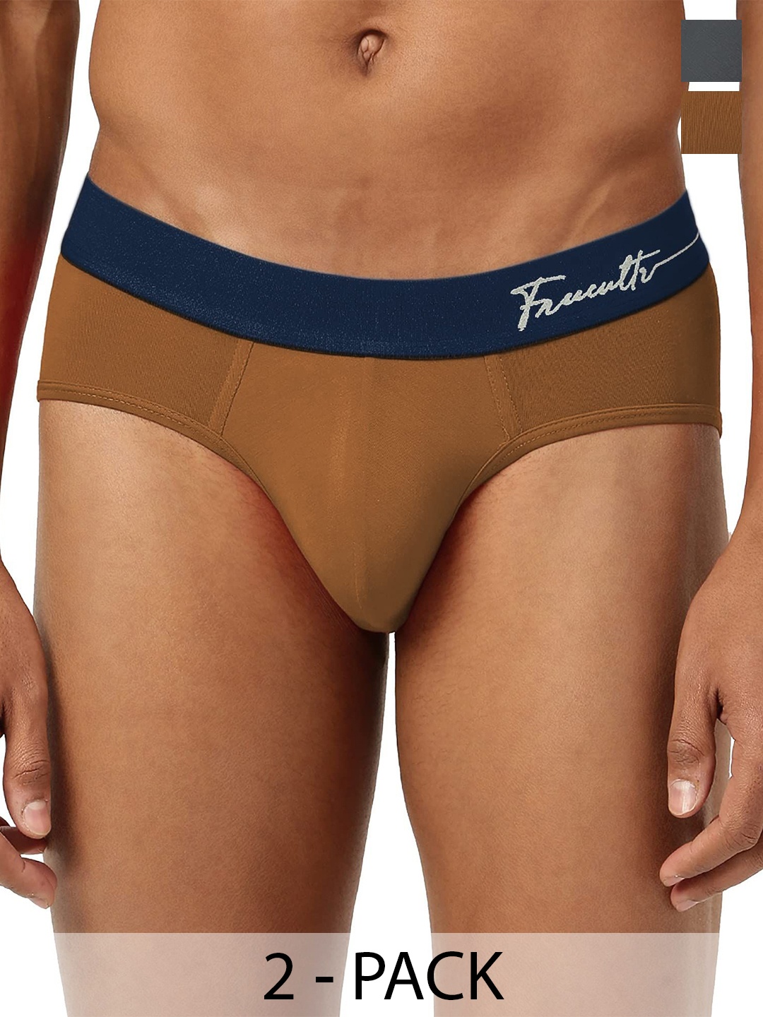 

FREECULTR Men Pack Of 2 Basic Briefs, Grey