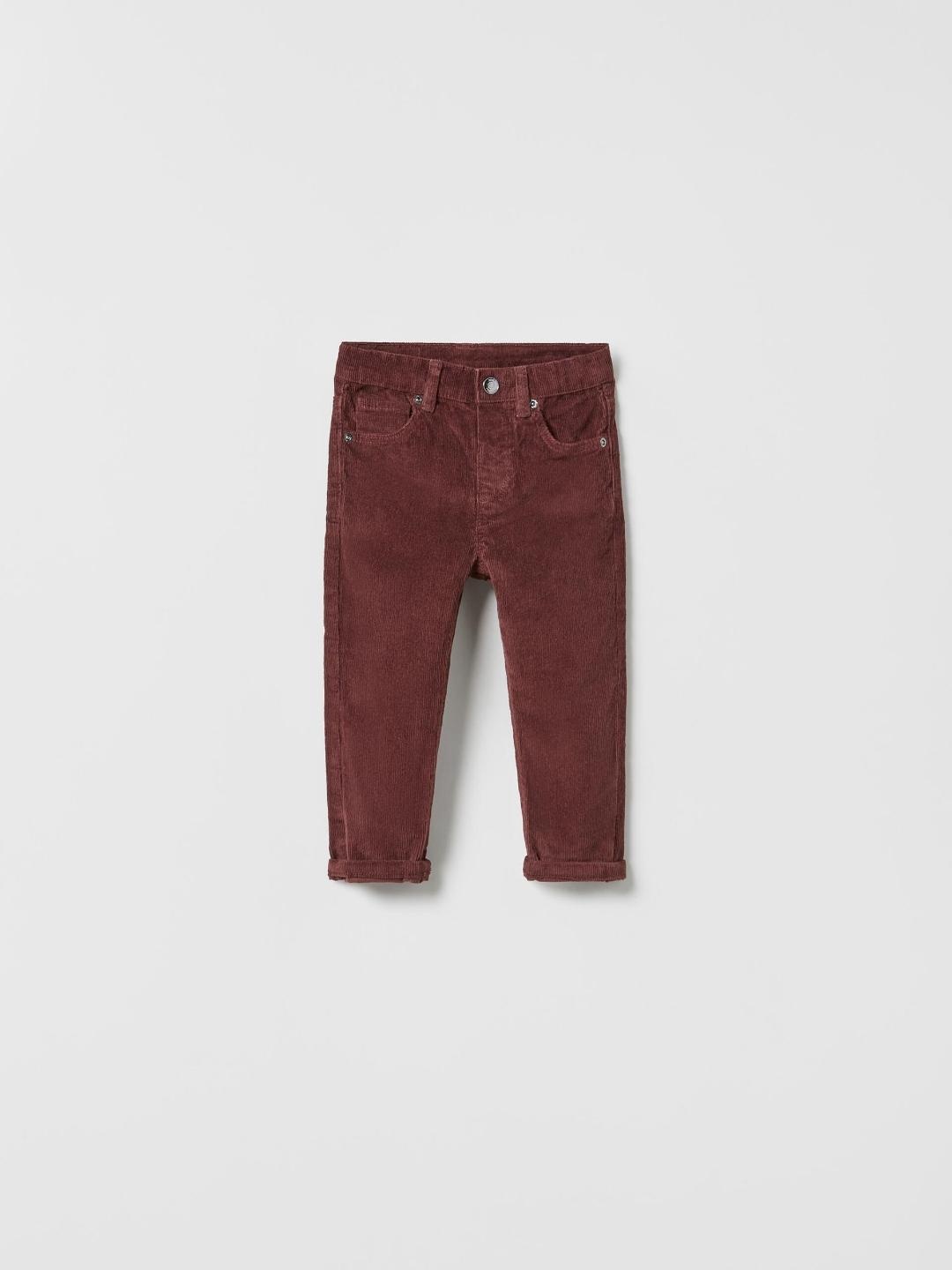 

ZARA Unisex Burgundy Trousers