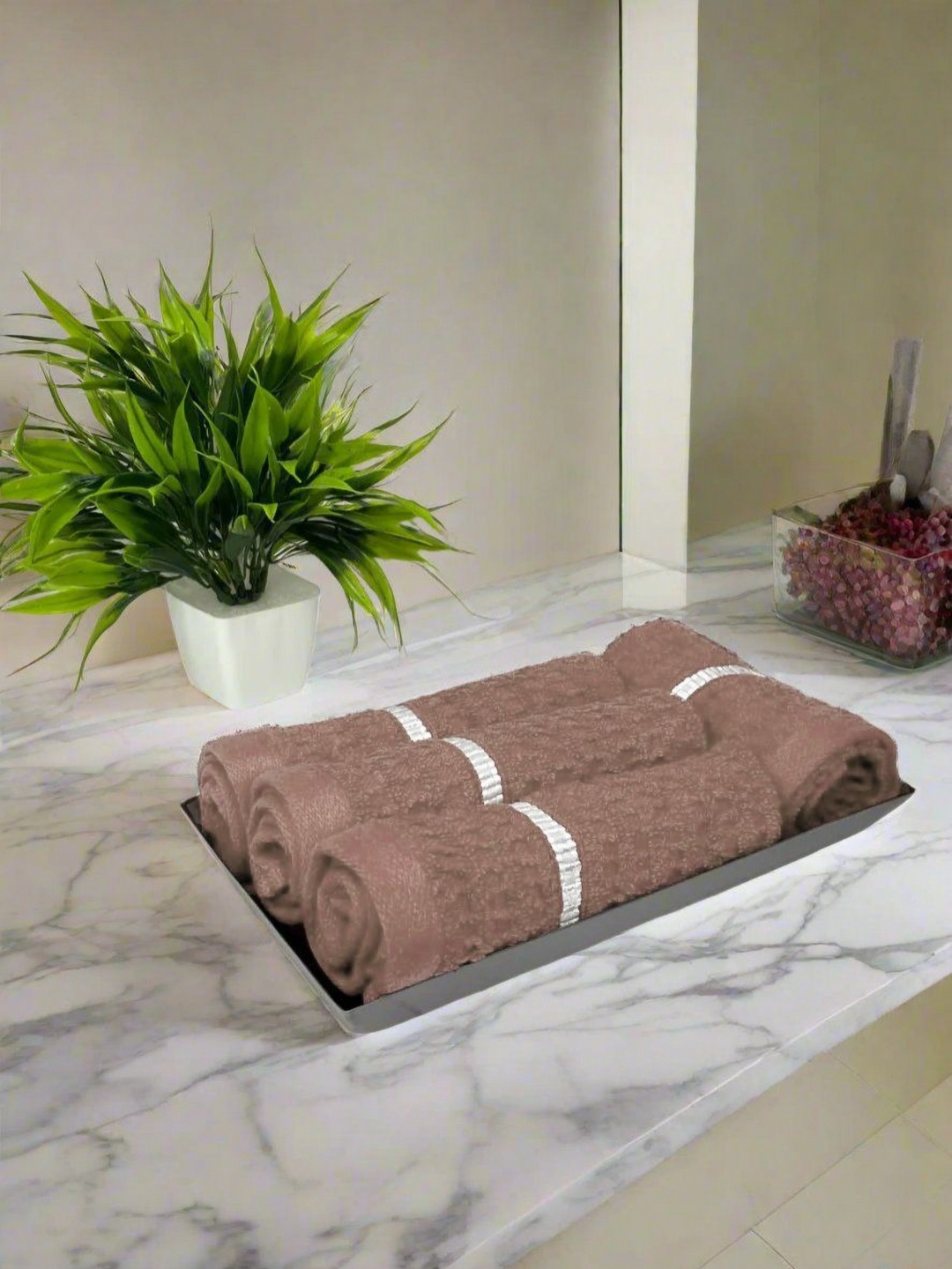 

BIANCA 4-Pcs Pure Cotton 500 GSM Face Towels, Gold