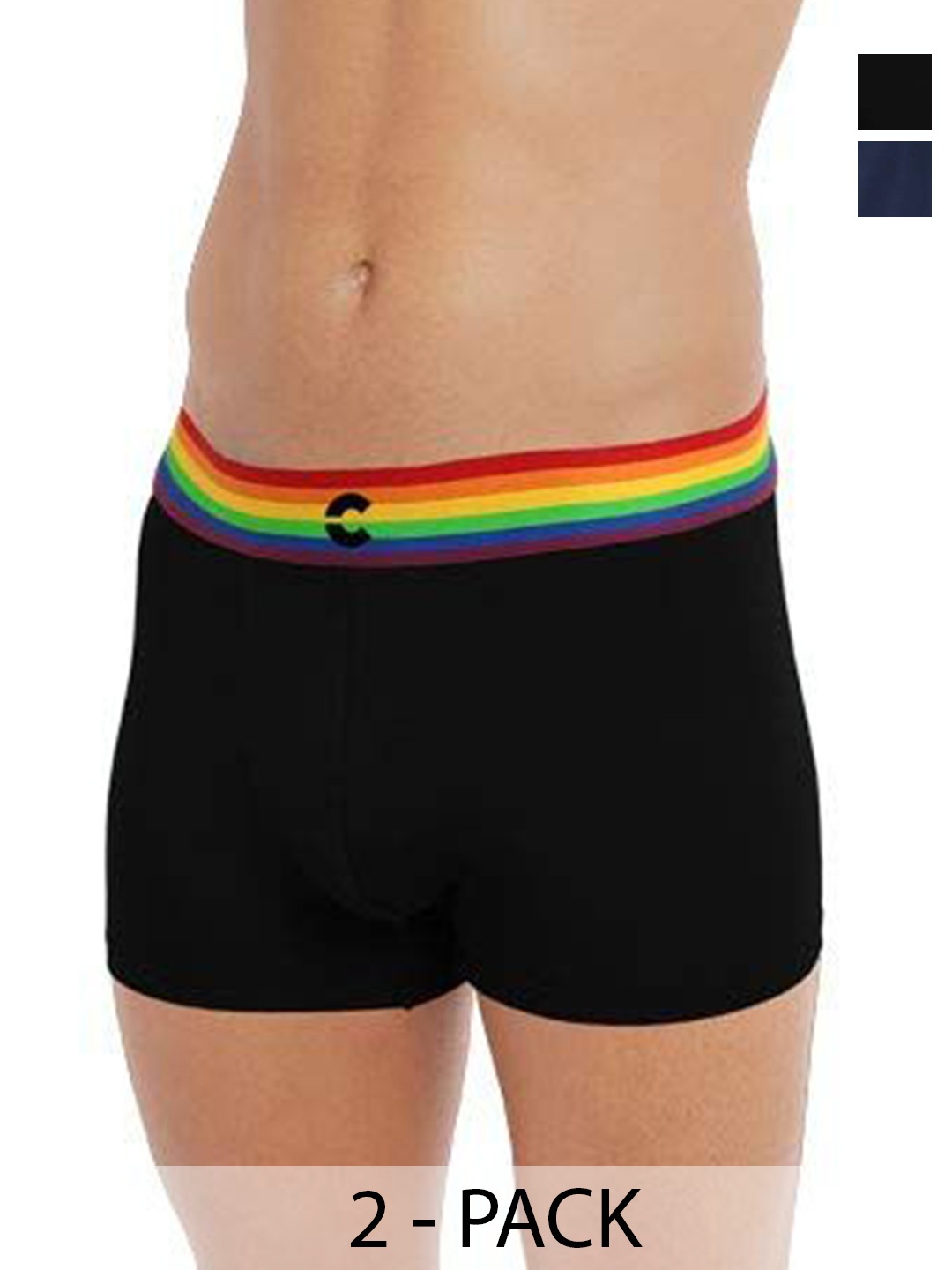 

FREECULTR Pack Of 2 Breathability Trunks, Black