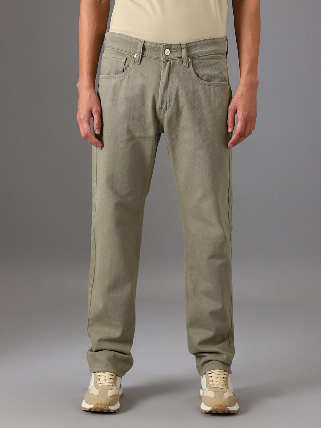 

Banana Club Men Classic Regular Fit Denim Cotton Jeans, Green