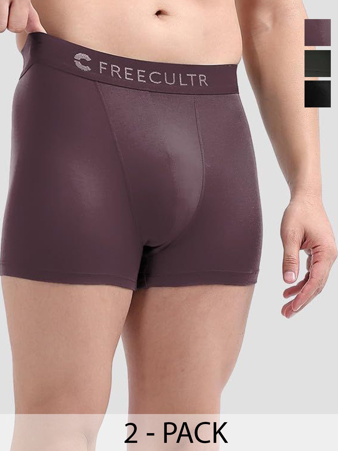 

FREECULTR Pack Of 3 Anti-Bacterial Trunks FC-CX-T-SAB-PW-AVG_S, Navy blue