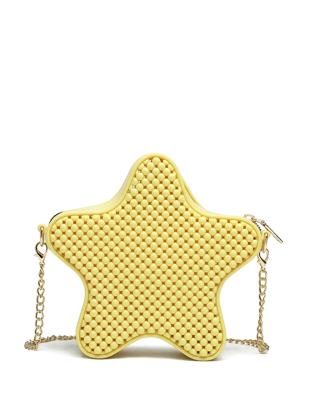 

RAVE Women Textured Structured Shoulder Bag, Yellow