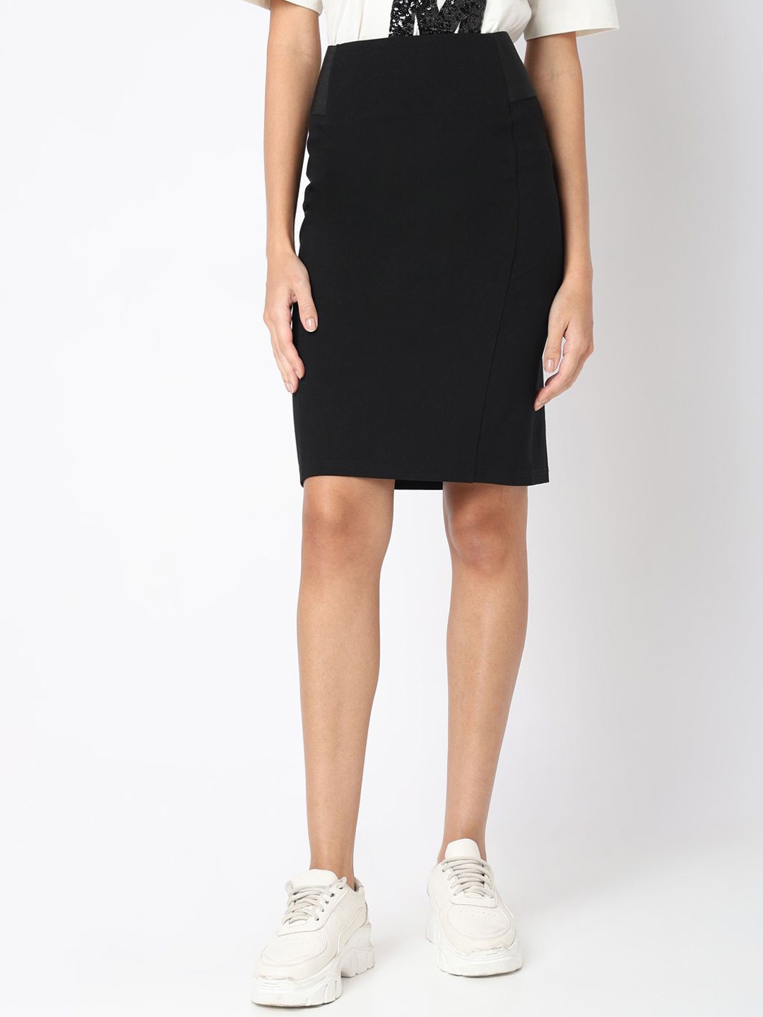 

Vero Moda Women Pencil Knee Length Skirts, Black