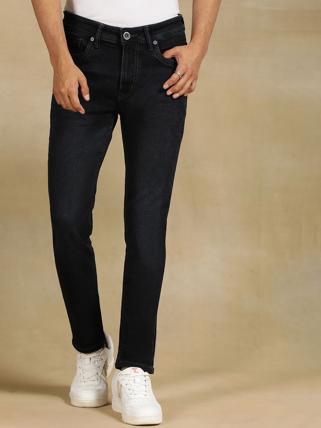 

JADE BLUE Men Mid-Rise Cotton Slim Fit Jeans