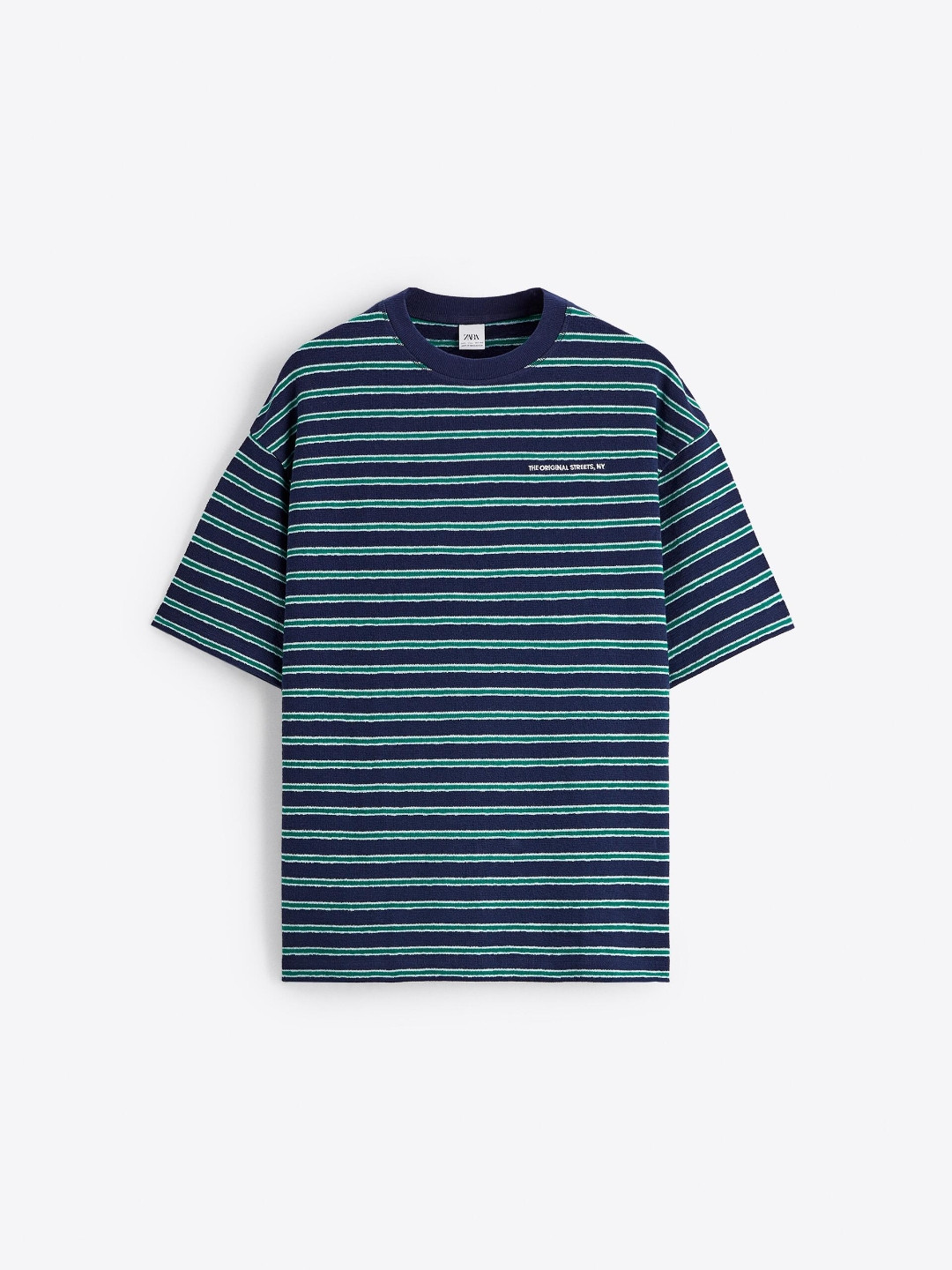 

ZARA Men Navy Blue Tshirts