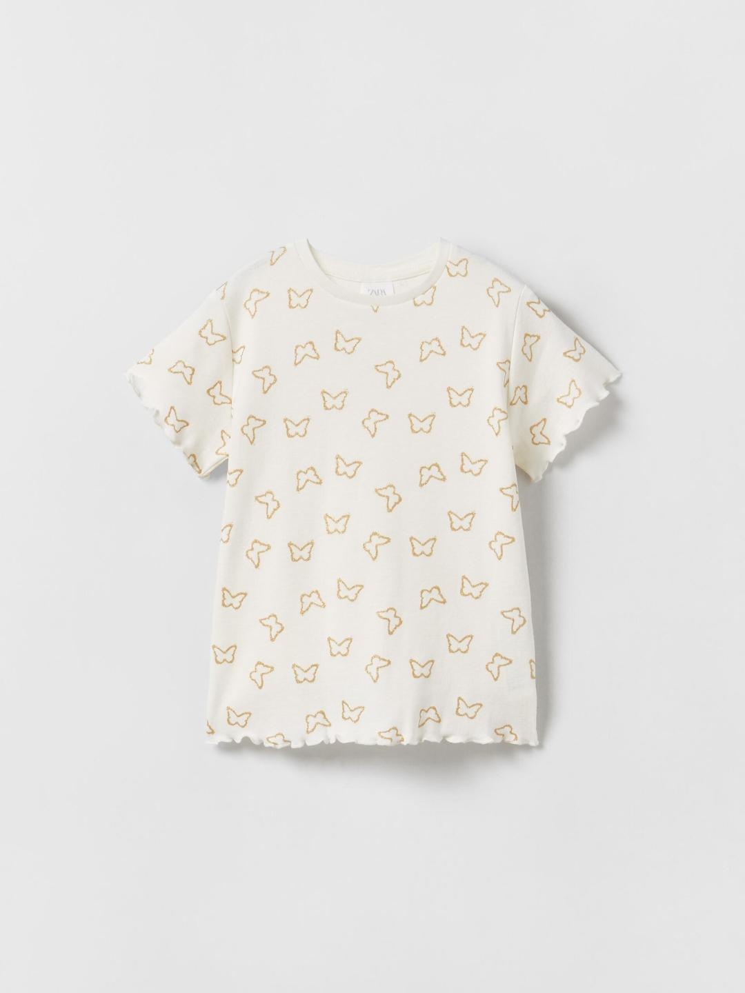 

ZARA Girls Beige Tshirts