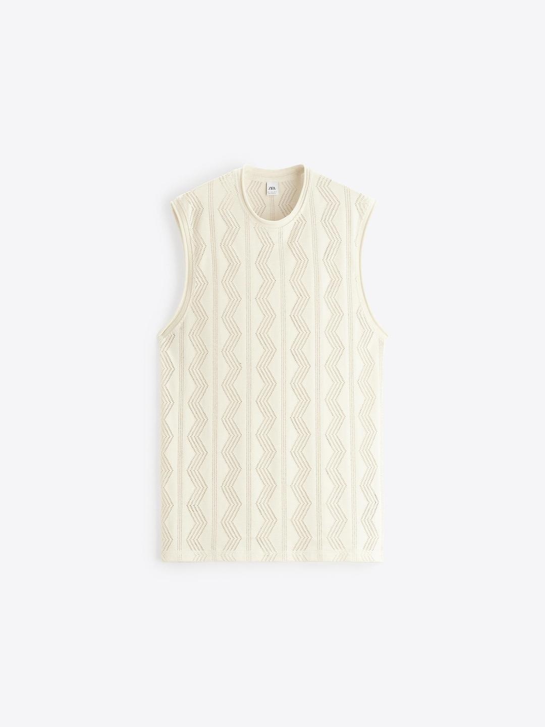 

ZARA Men Beige Tshirts