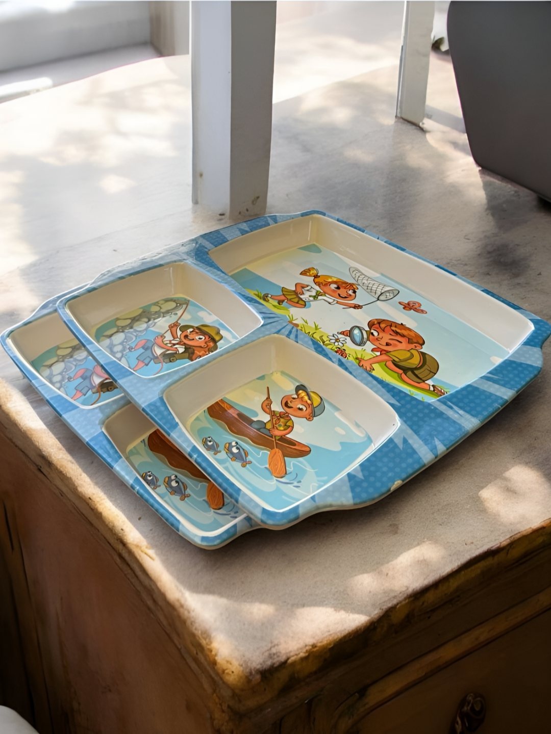 

Gallery99 Blue 2024 2 Pieces Melamine Easy to Clean Plates