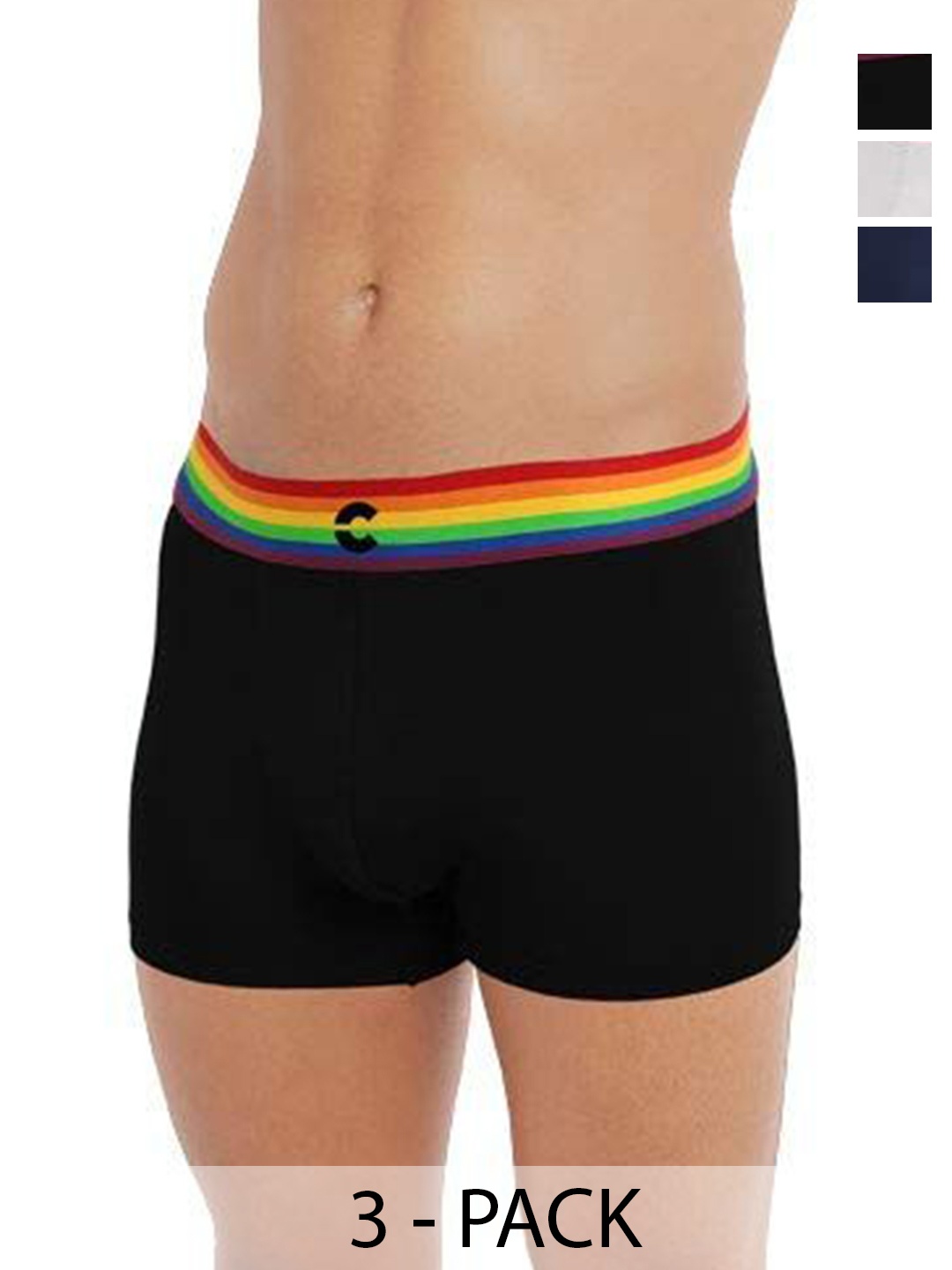 

FREECULTR 3-Pcs Anti Bacterial Breathability Trunks, White