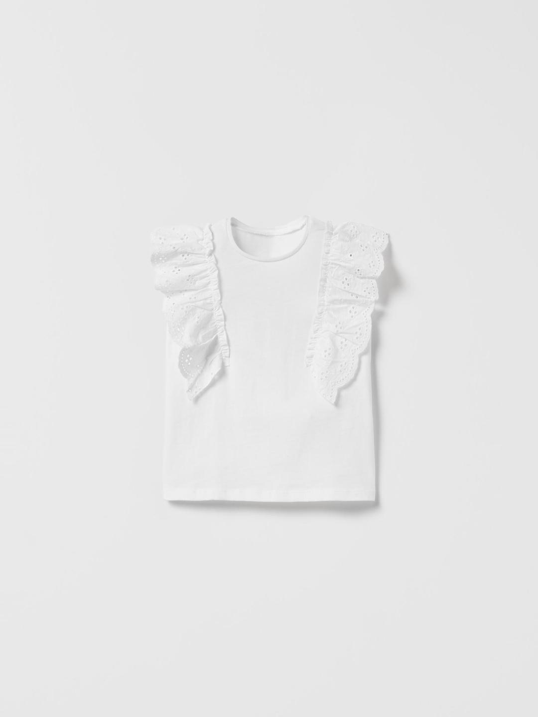 

ZARA Kids-Unisex White Tshirts