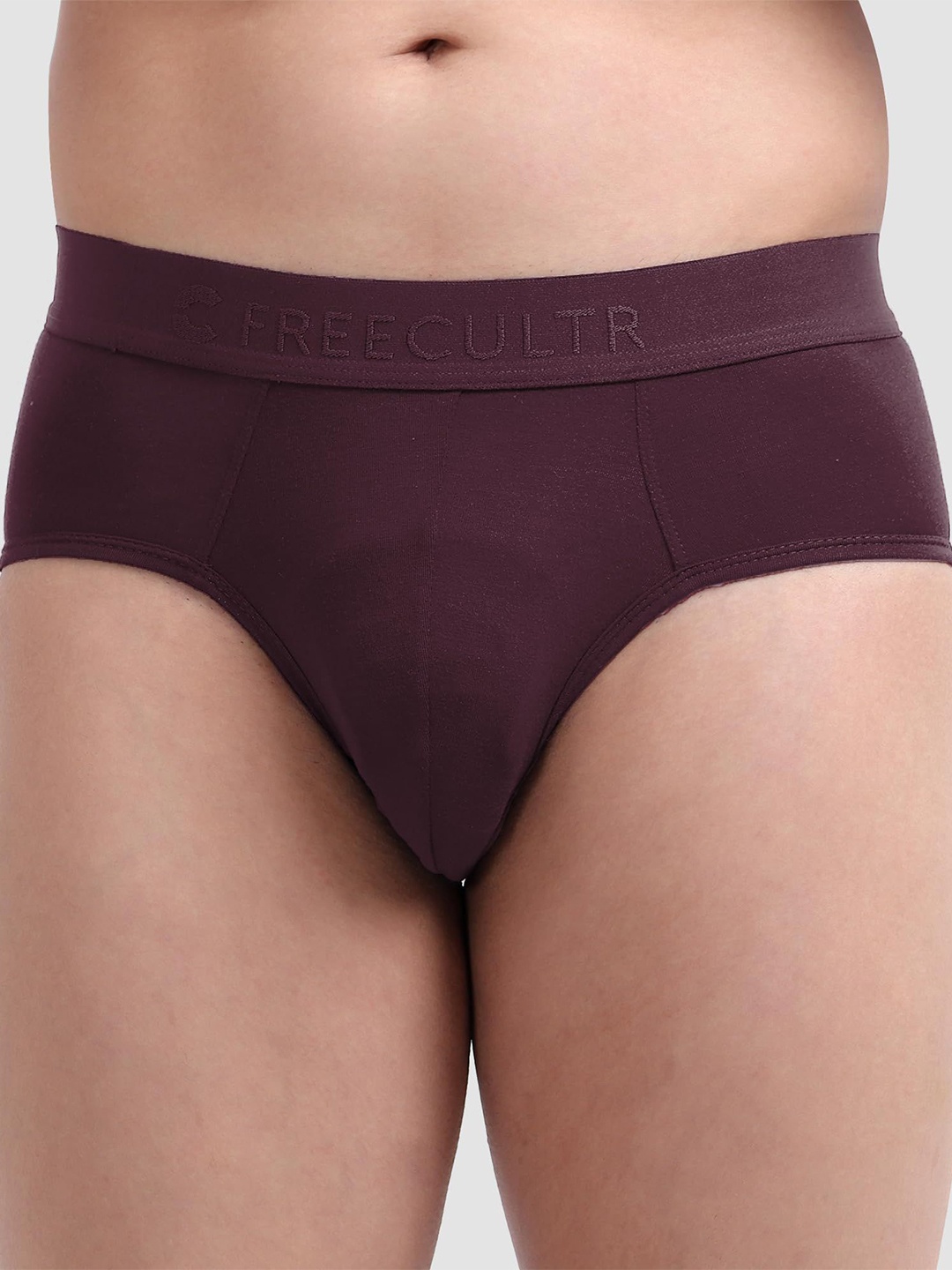 

FREECULTR Men Anti Bacterial Micromodal Basic Brief, Brown