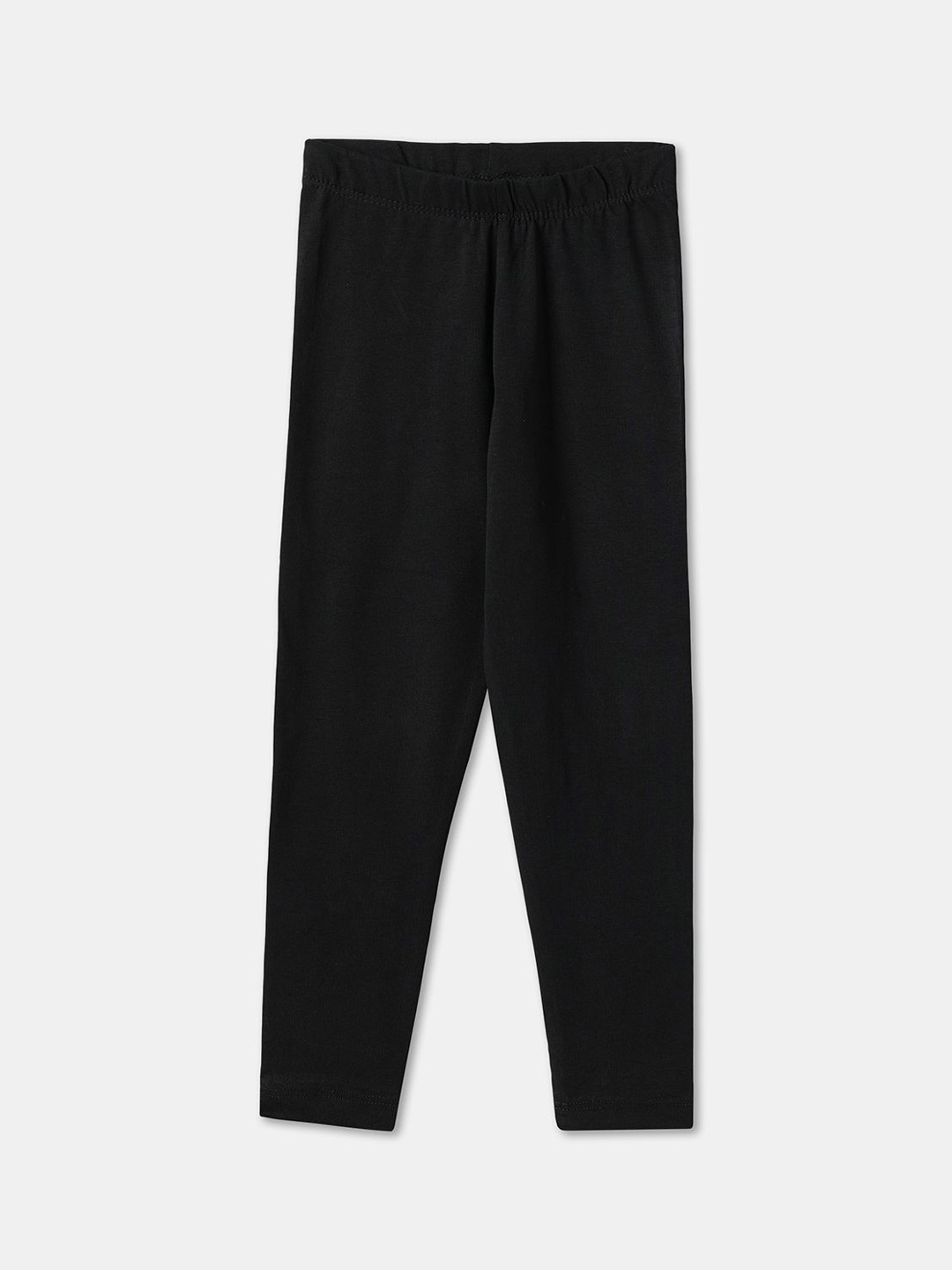 

R&B Girls Mid-Rise Cotton Ankle-Length Leggings, Black