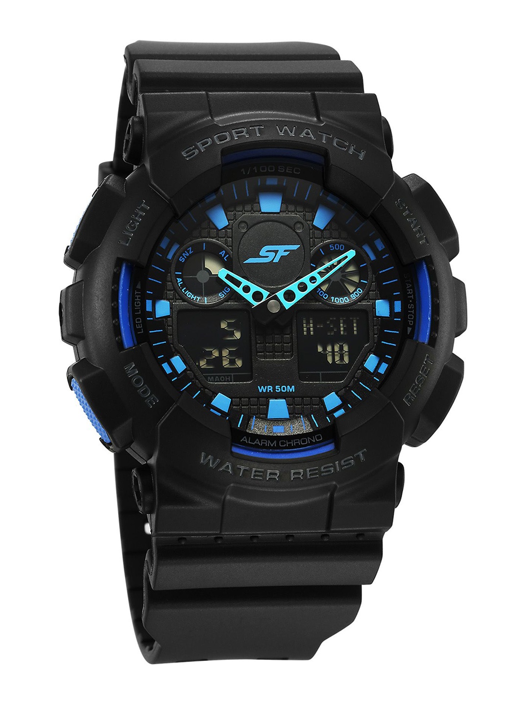 

Sonata Unisex Patterned Dial & Straps Analogue and Digital Watch, Black