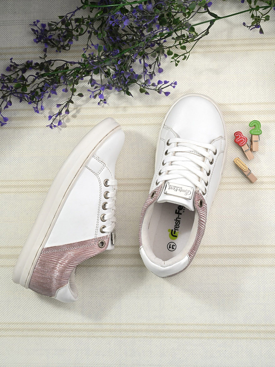 

FRESH 1947 FEET Kids Causal Sneakers, Pink