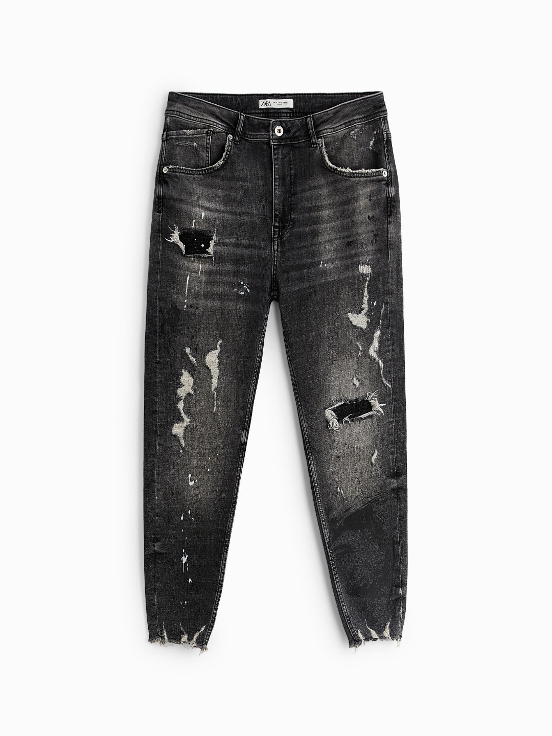 

ZARA Men Grey Trousers