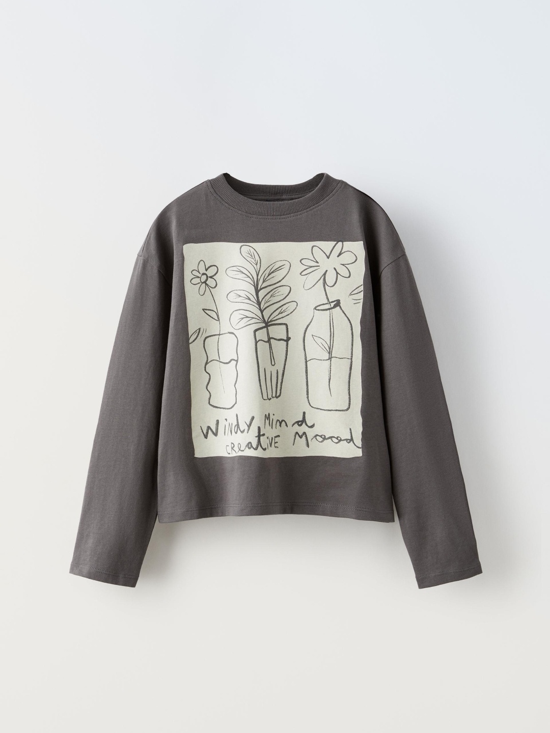 

ZARA Girls Grey Tshirts