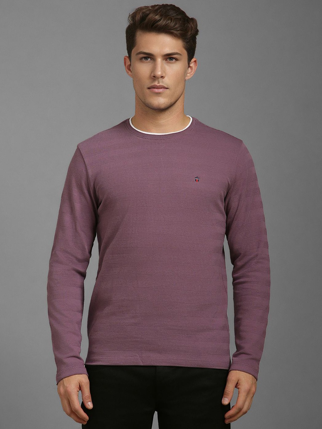 

Louis Philippe Sport Men Slim Fit T-shirt, Purple