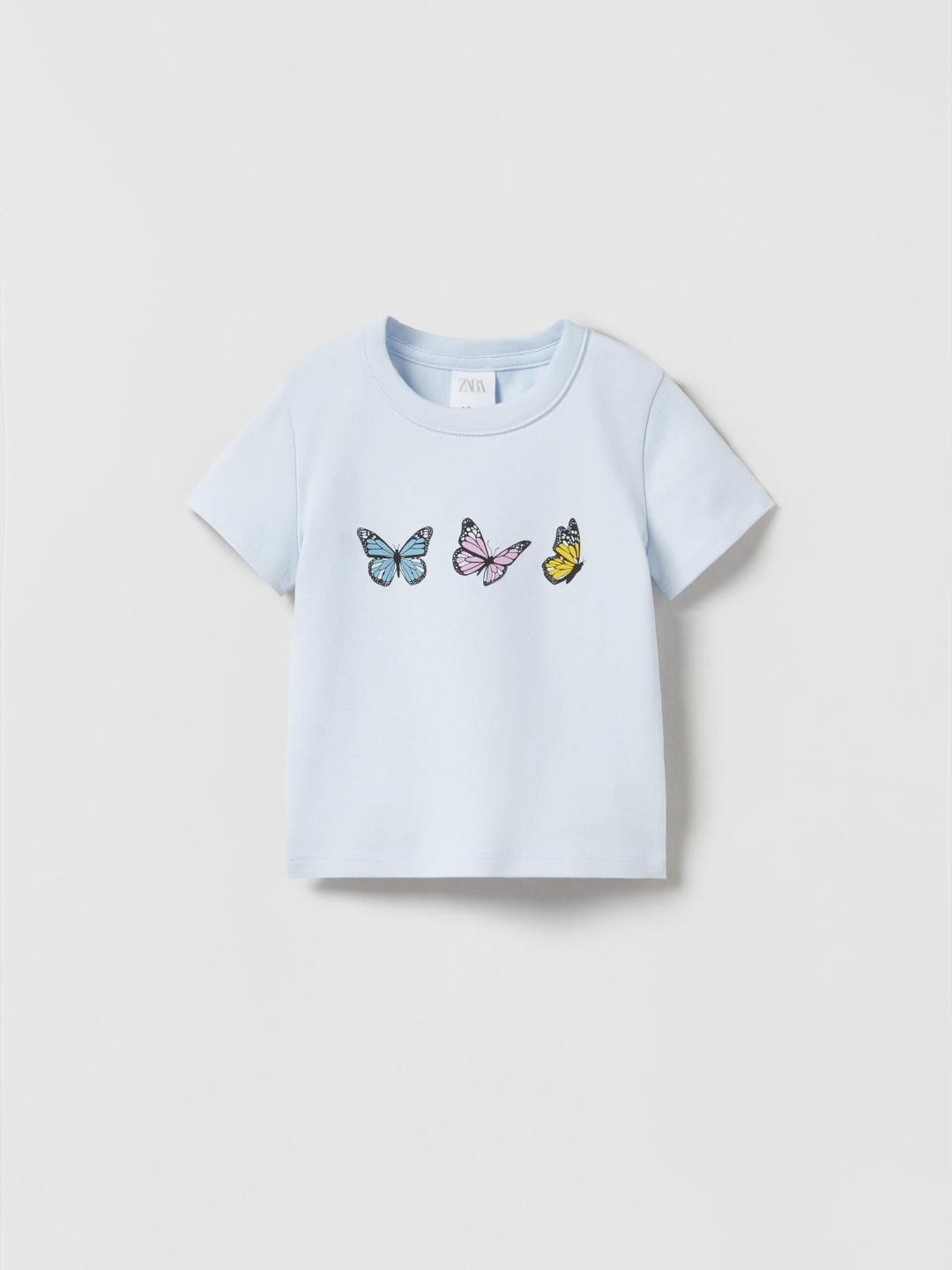 

ZARA Girls Blue Tshirts