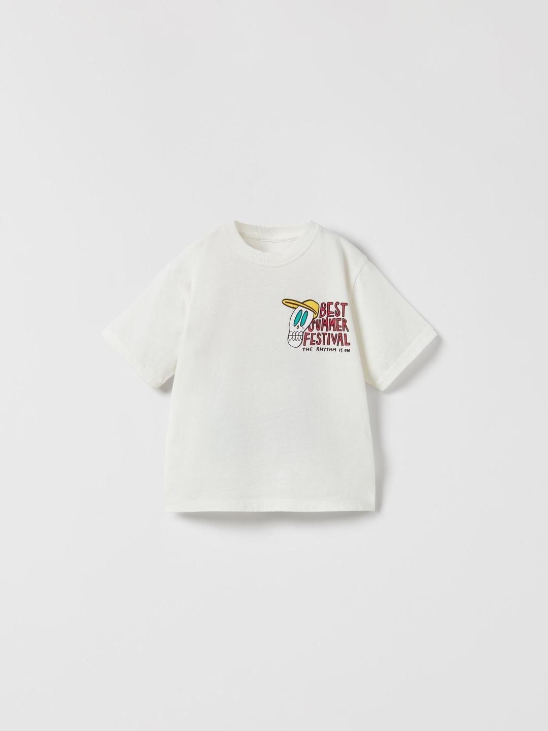

ZARA Kids-Unisex White Tshirts