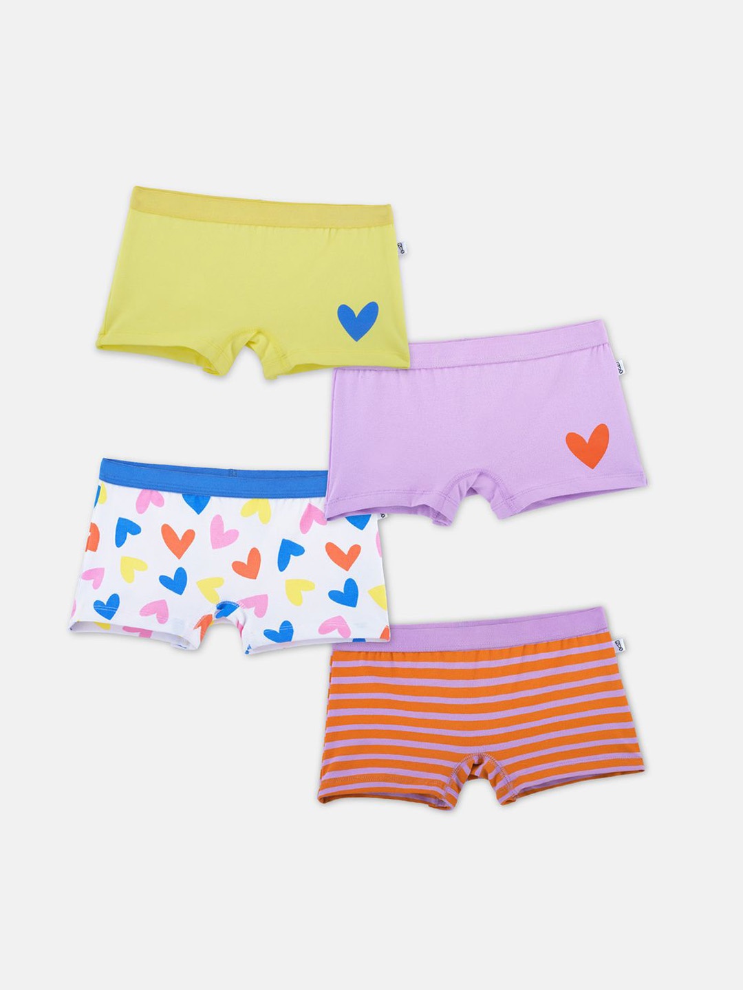 

You Got Plan B Pack Of 4 Girls Cotton Printed Briefs, Yellow