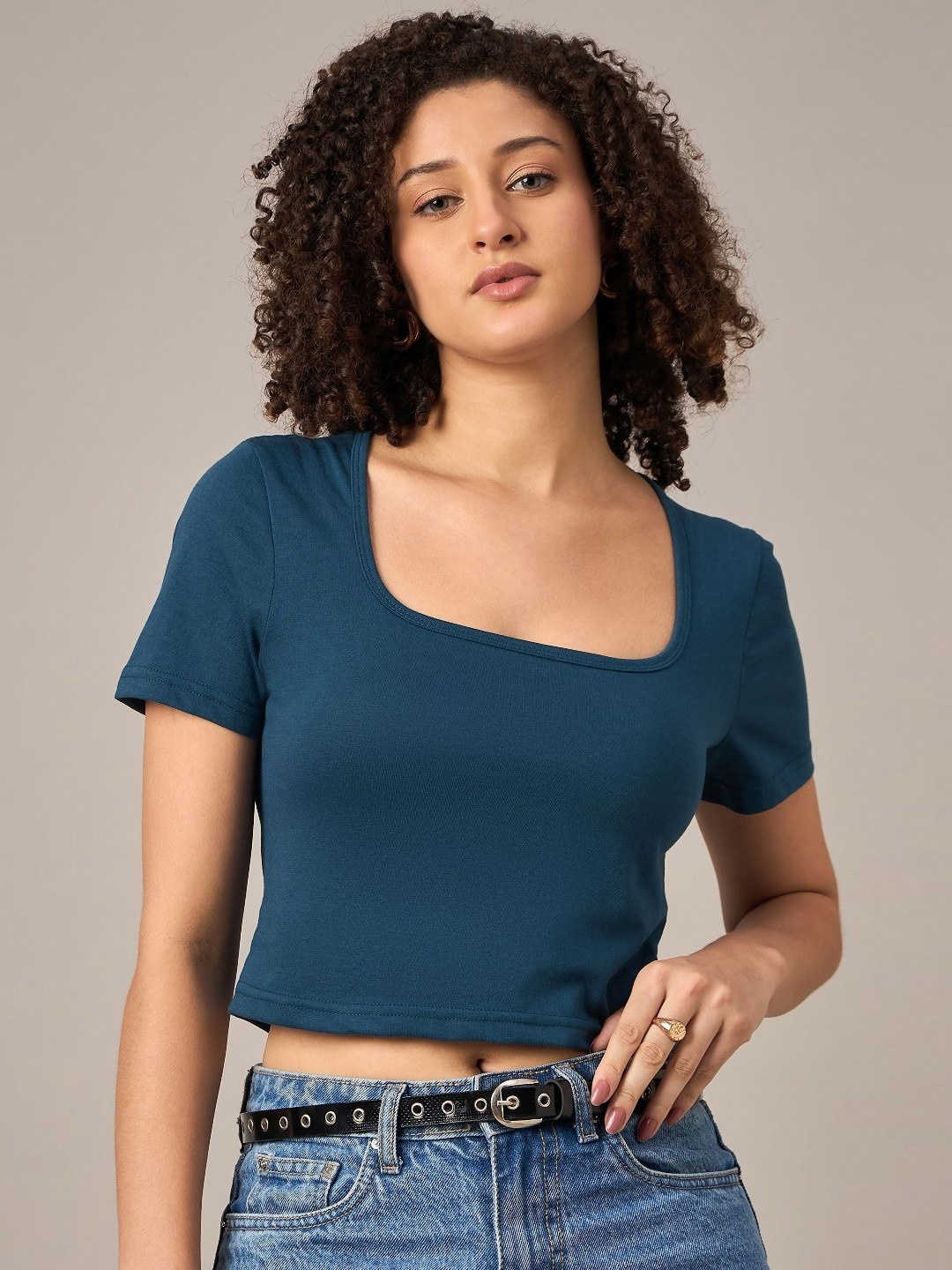 

Mayra Women Pockets T-shirt, Teal
