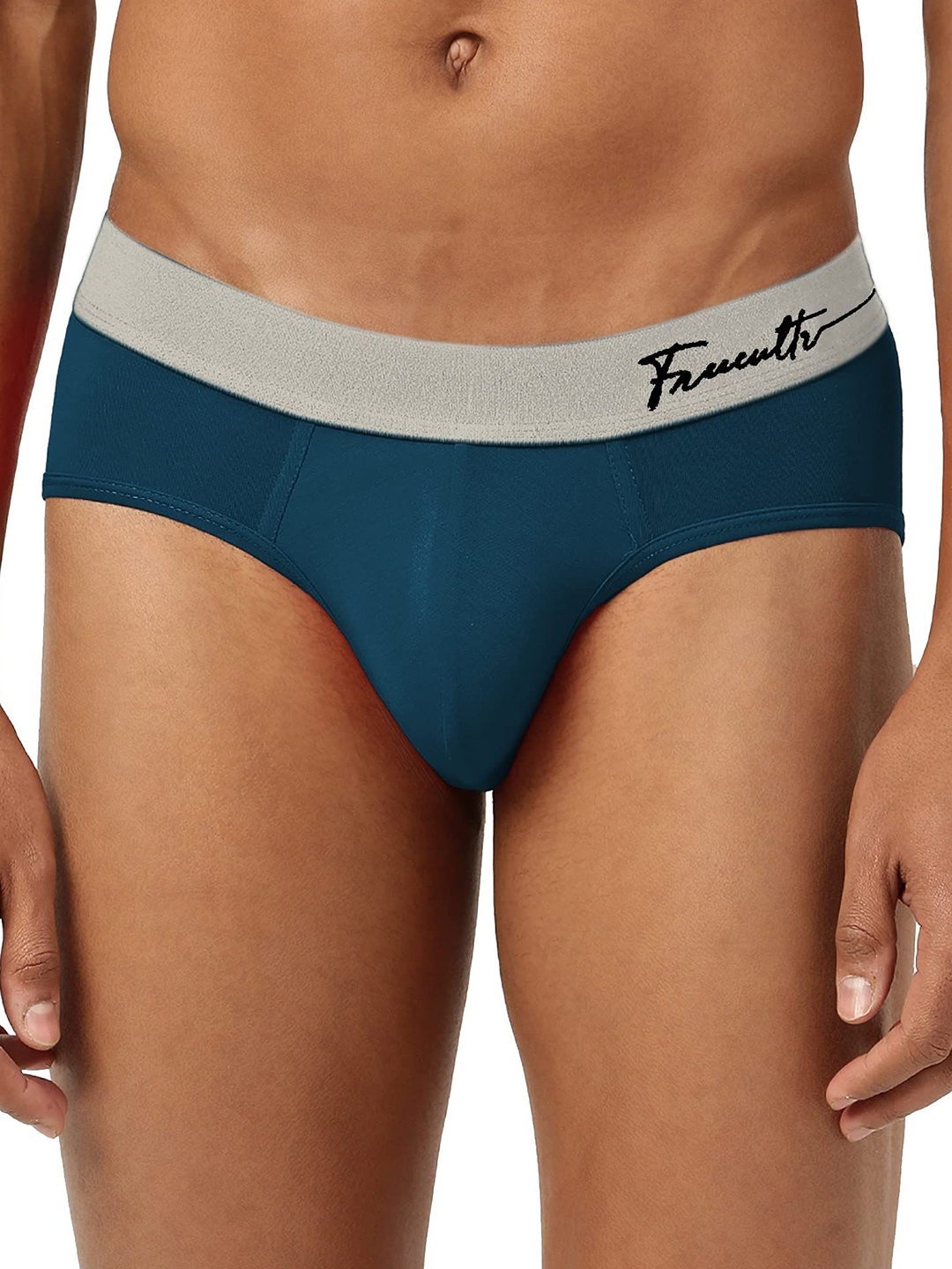 

FREECULTR Men Anti Bacterial Micromodal Basic Brief, Teal