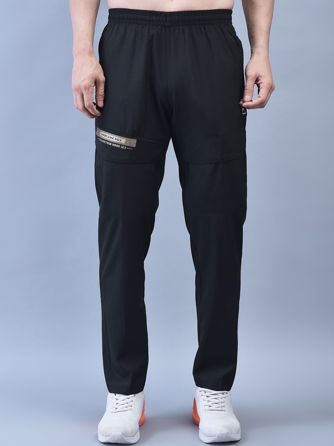 

Shiv Naresh Men Regular Fit Mid-Rise Track Pants, Black