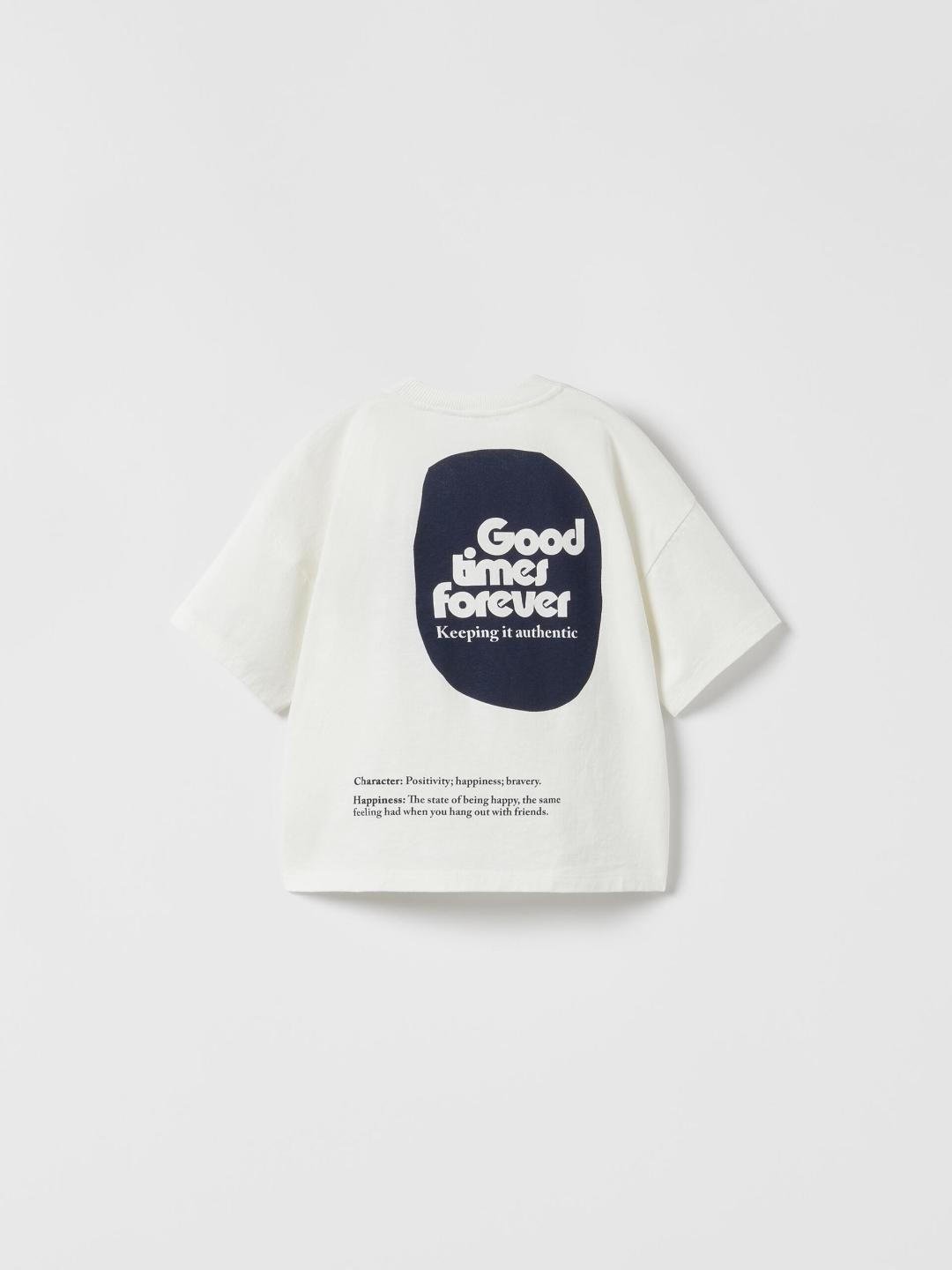 

ZARA Kids-Unisex White Tshirts