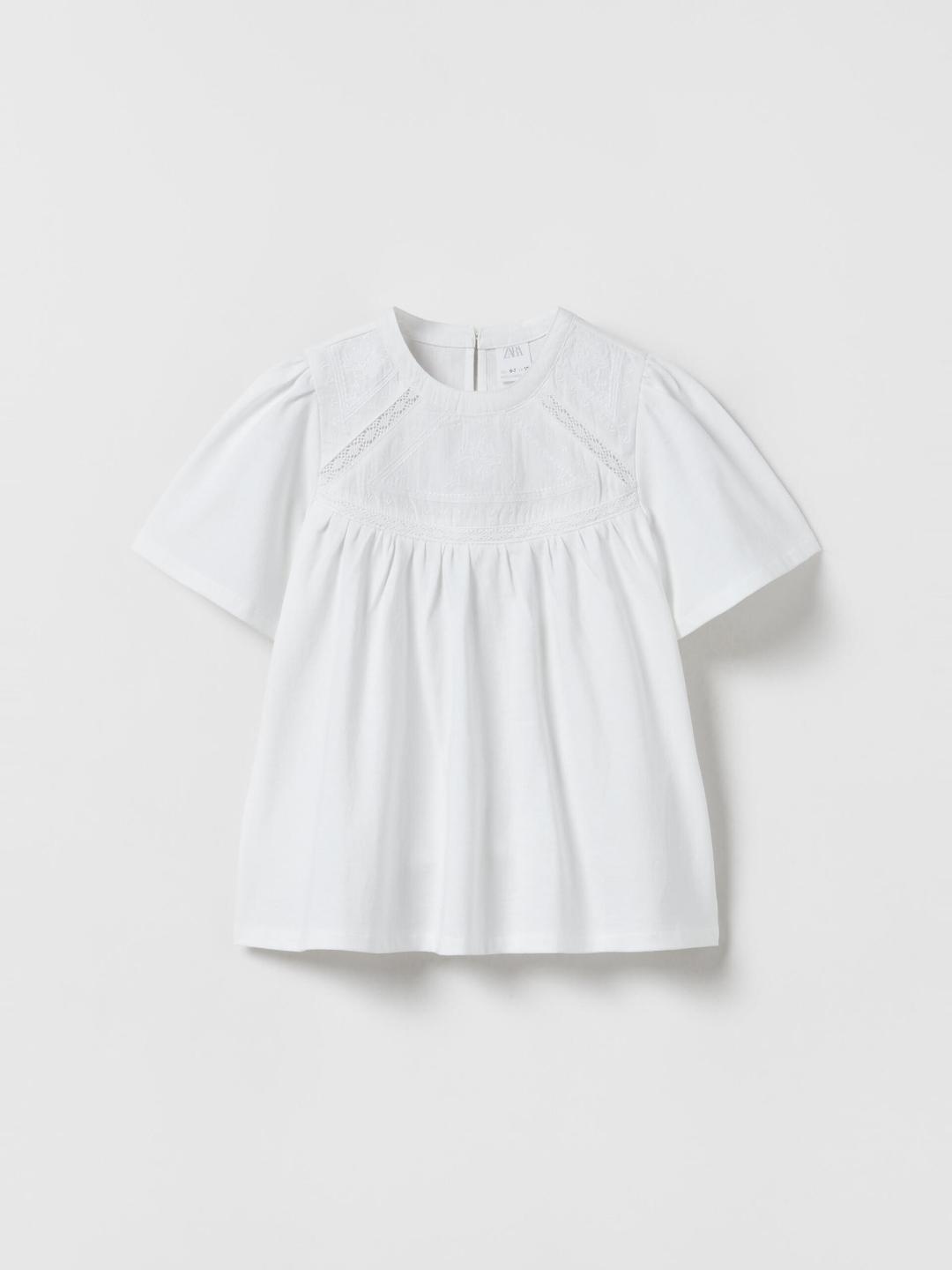 

ZARA Girls White Tshirts