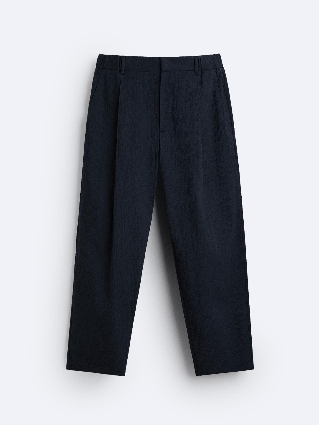 

ZARA Men Navy Blue Trousers