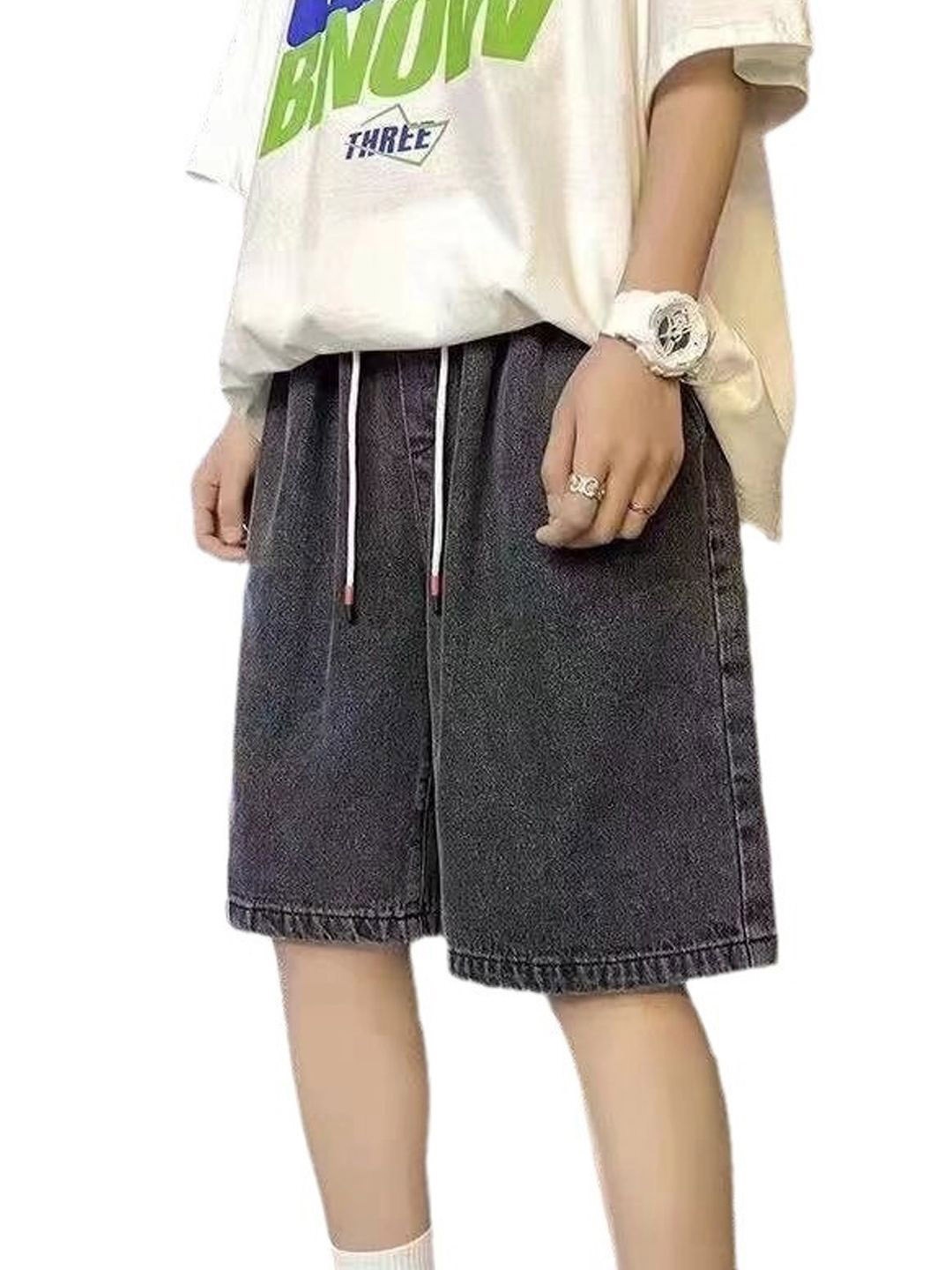 

StyleCast Men Regular Fit Casual Cotton Shorts, Grey