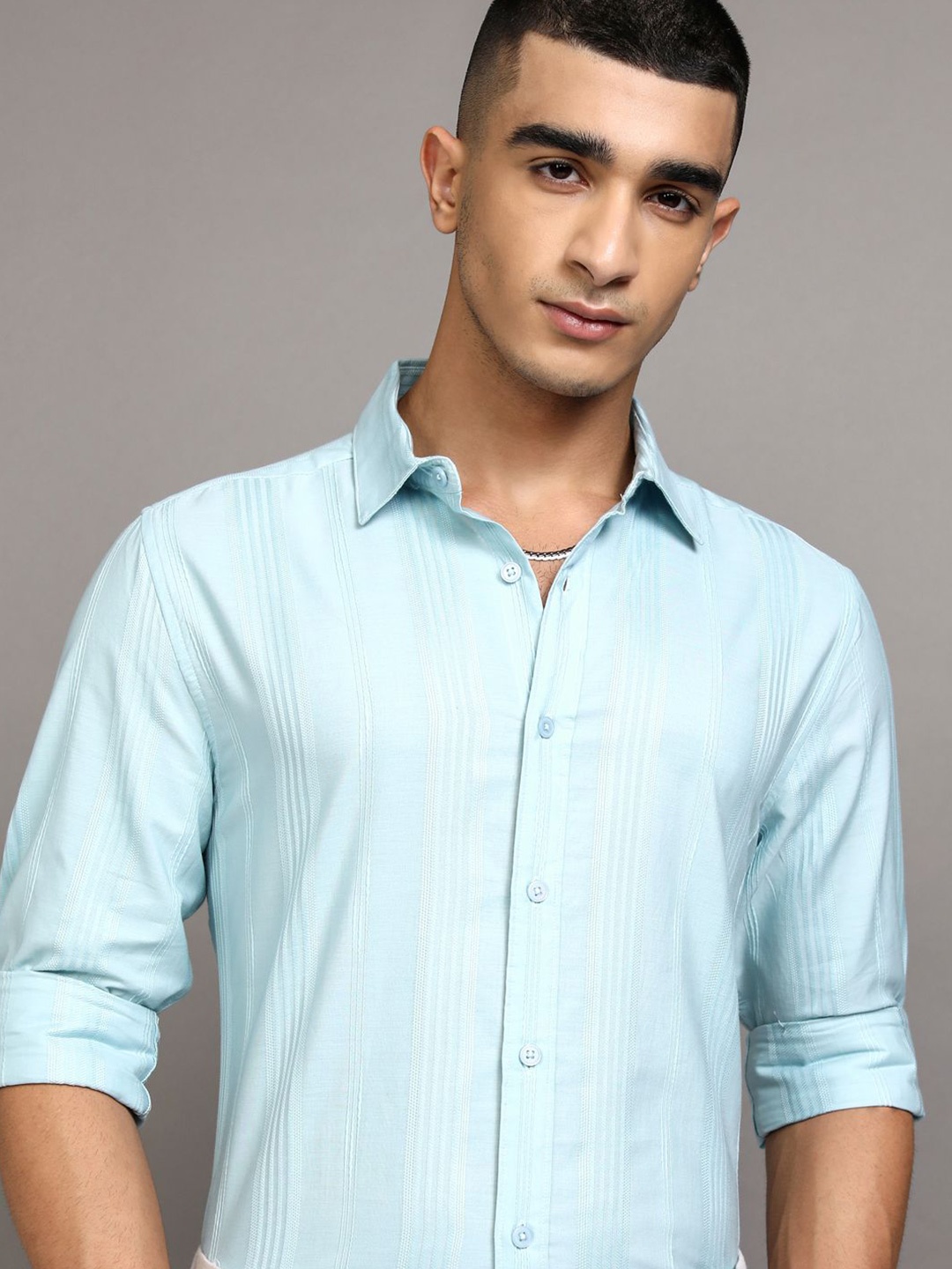 

Ketch Men Dobby Occasion Shirt, Blue