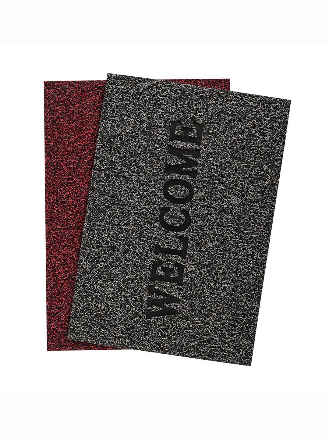 

Kuber Industries Red & Grey 2 Pieces Anti Slip Doormats
