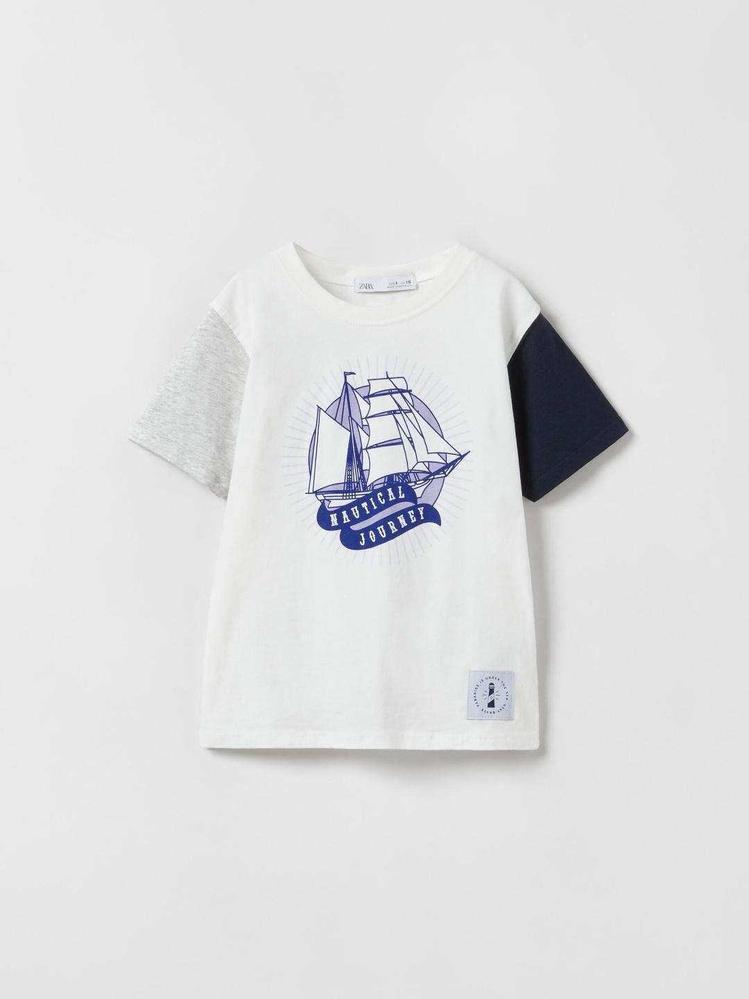 

ZARA Boys White Tshirts